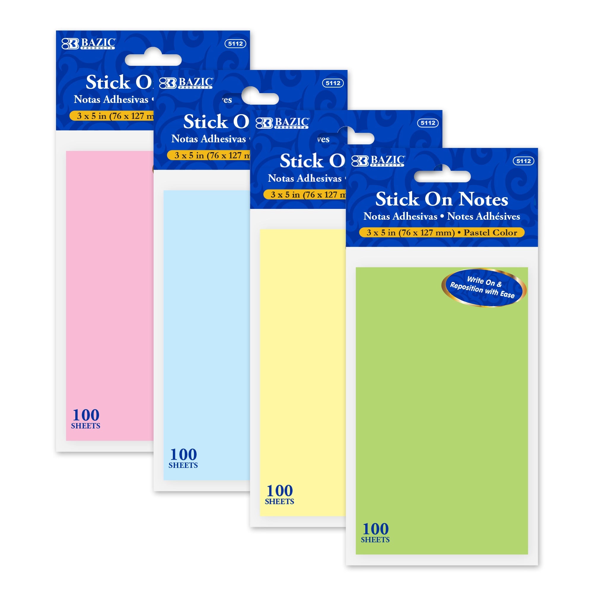 Sticky Notes 3" X 5" 100 Ct.