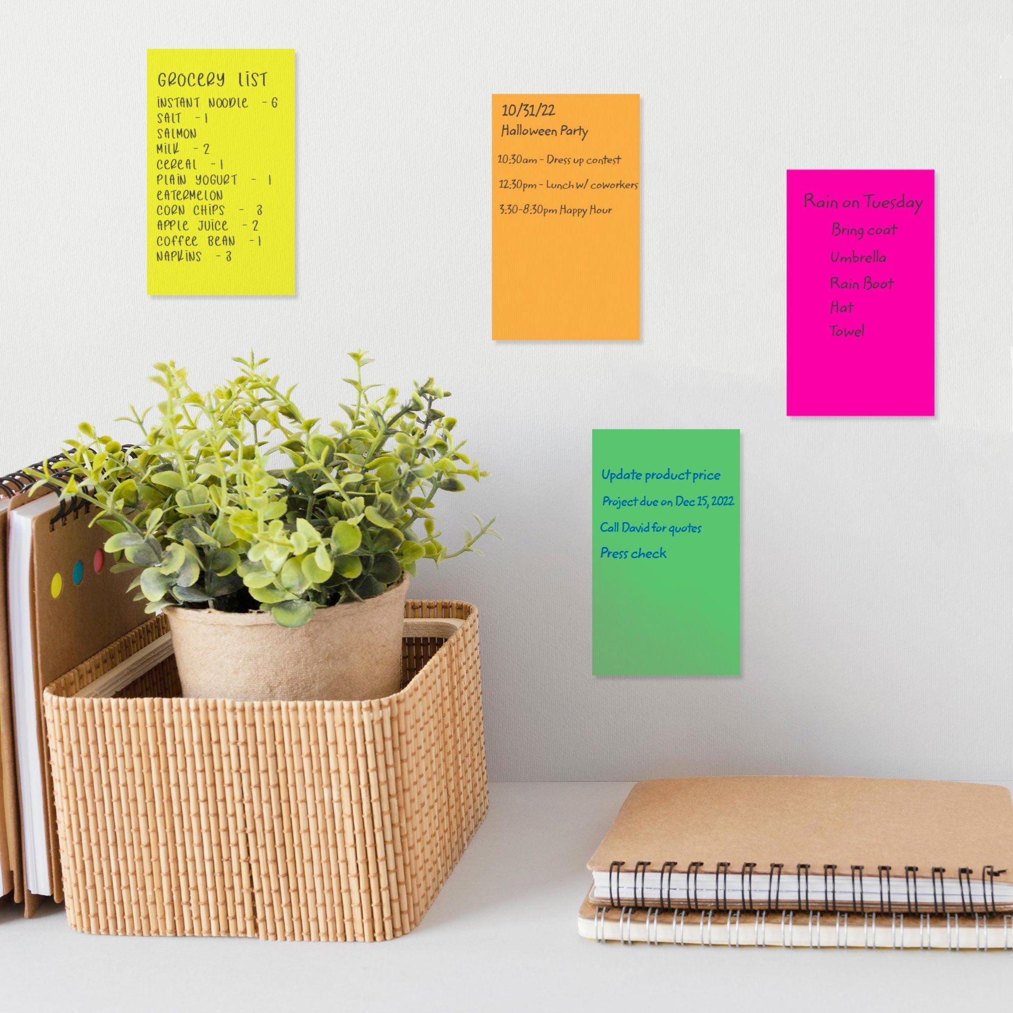 Sticky Notes 3" X 5" 70 Ct. Neon