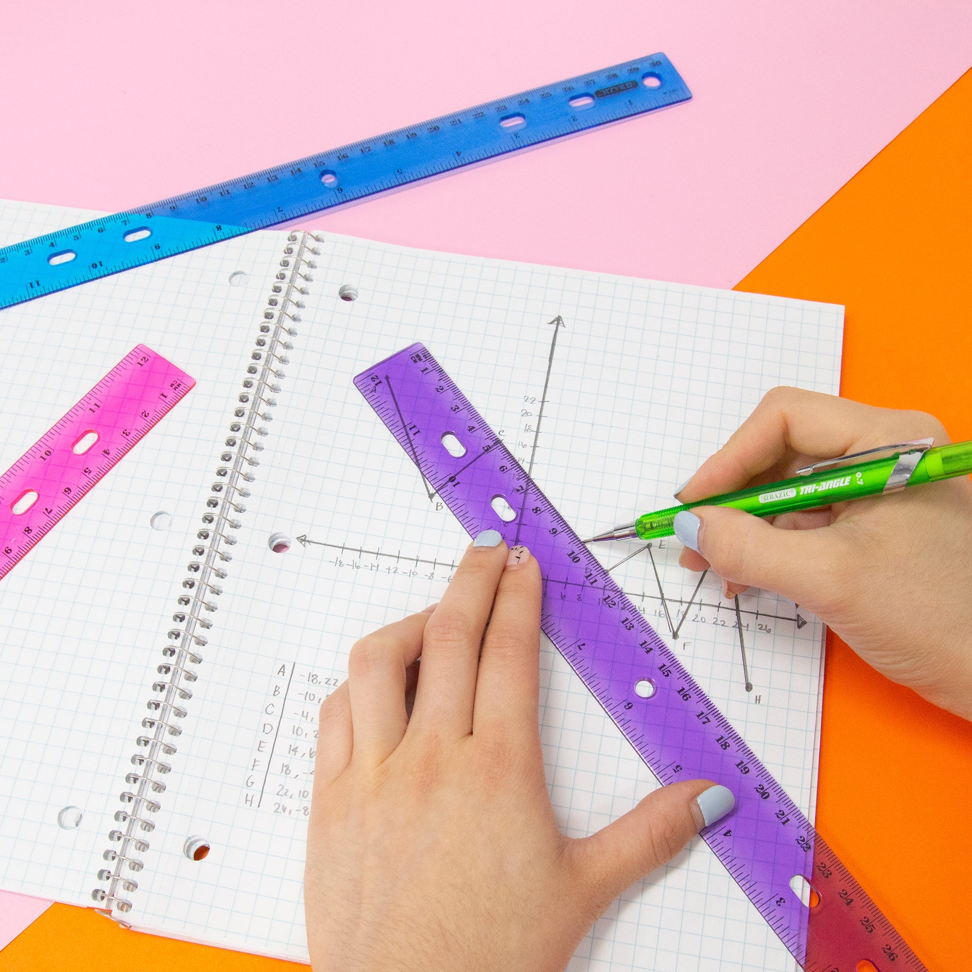 Notebook Spiral Quad-Ruled 4-1" 100 Ct.