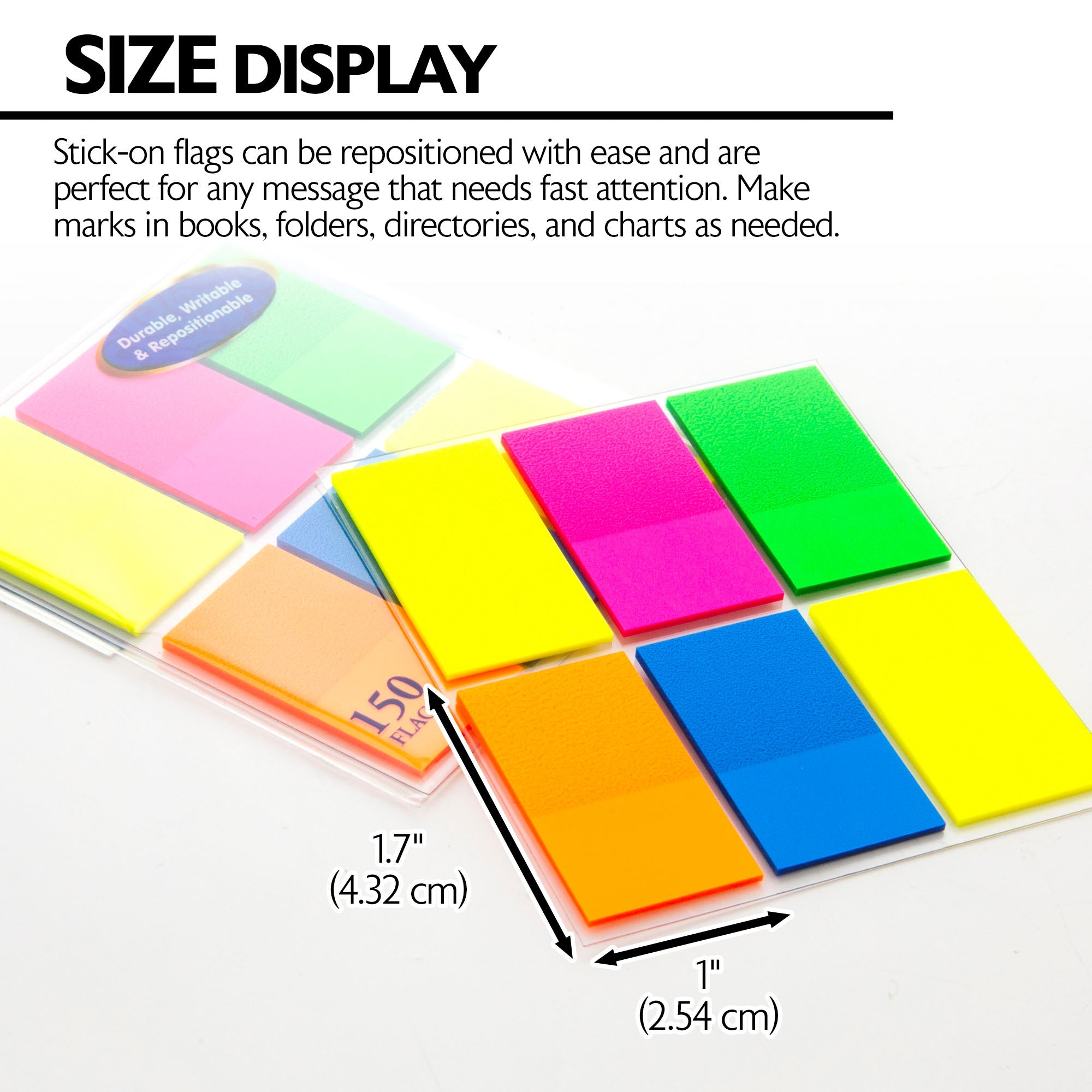 Flags Neon Color 1" X 1.7" 25 Ct. (6/Pack)
