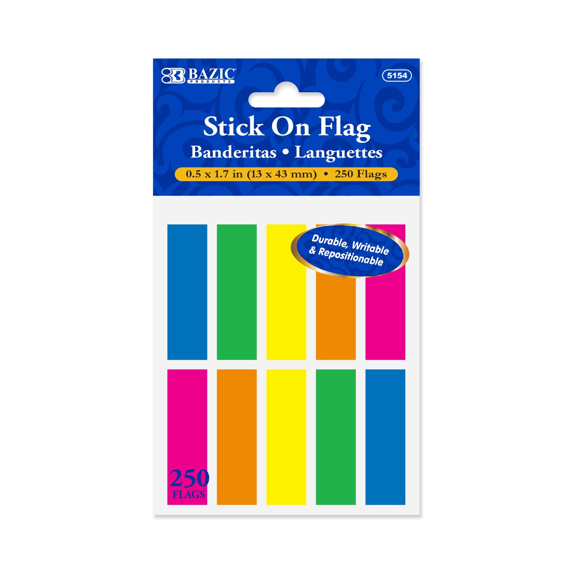 Flags Neon Color Coding 0.5" X 1.7" 25 Ct. (10/Pack)