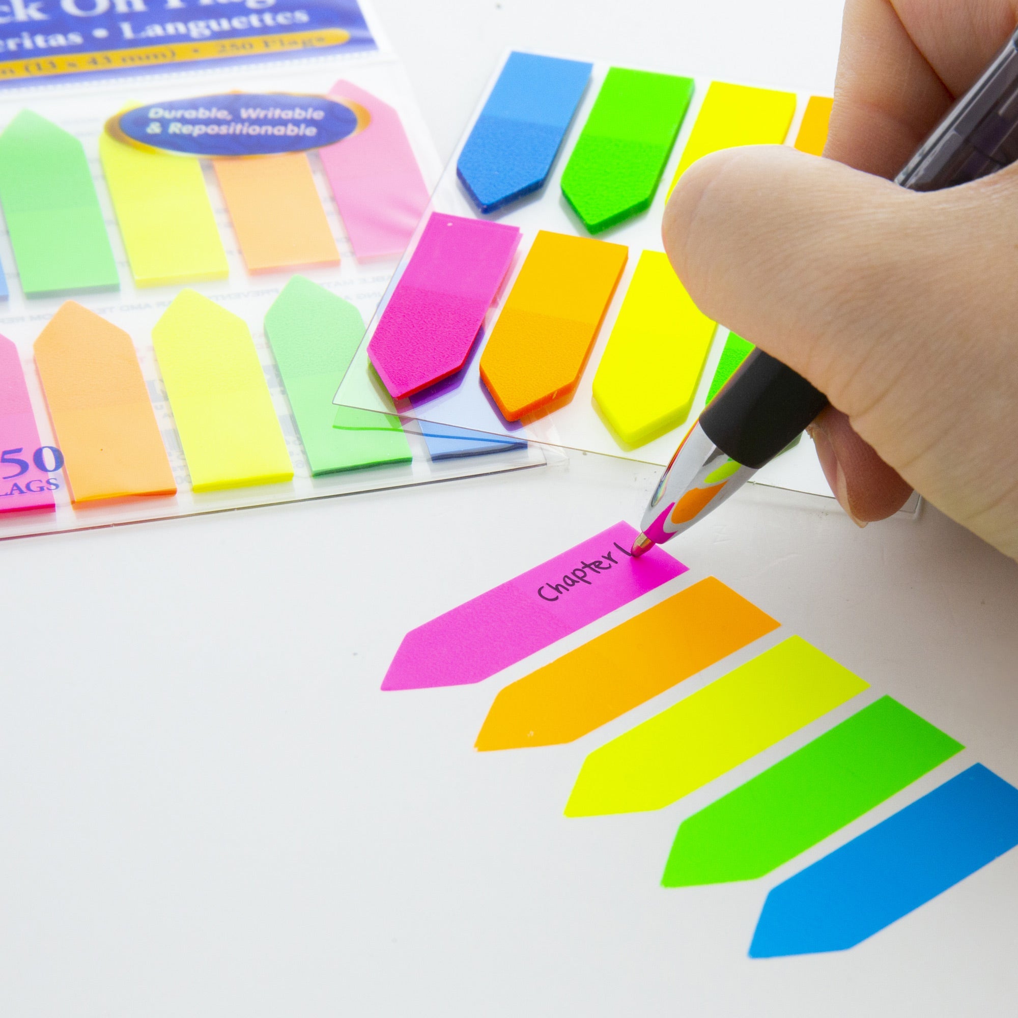 Flags Neon Color Arrow 0.5" X 1.7" 25 Ct. (10/Pack)