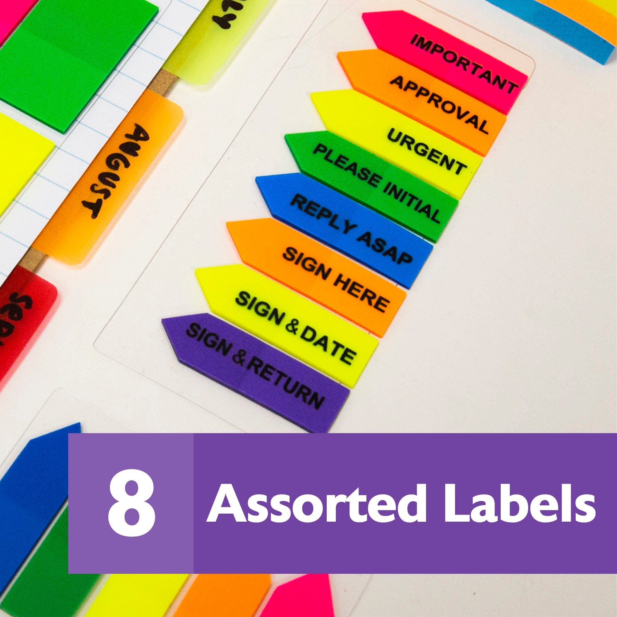 Flags Printed Arrow 0.5" X 1.7" 20 Ct. (8/Pack)