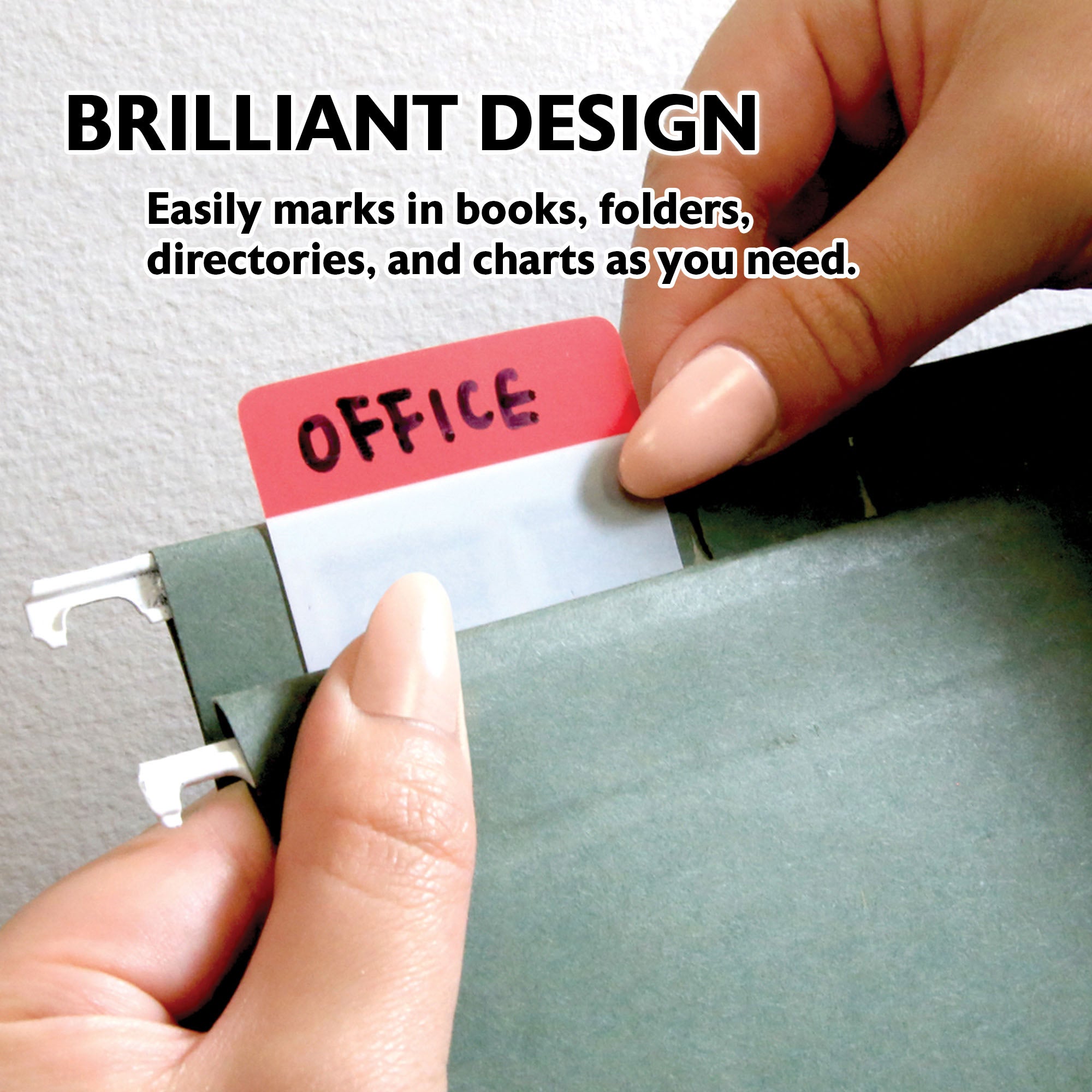 Filing Tabs 2" x 1.5" 5 Colors (30 Tabs/Pack)