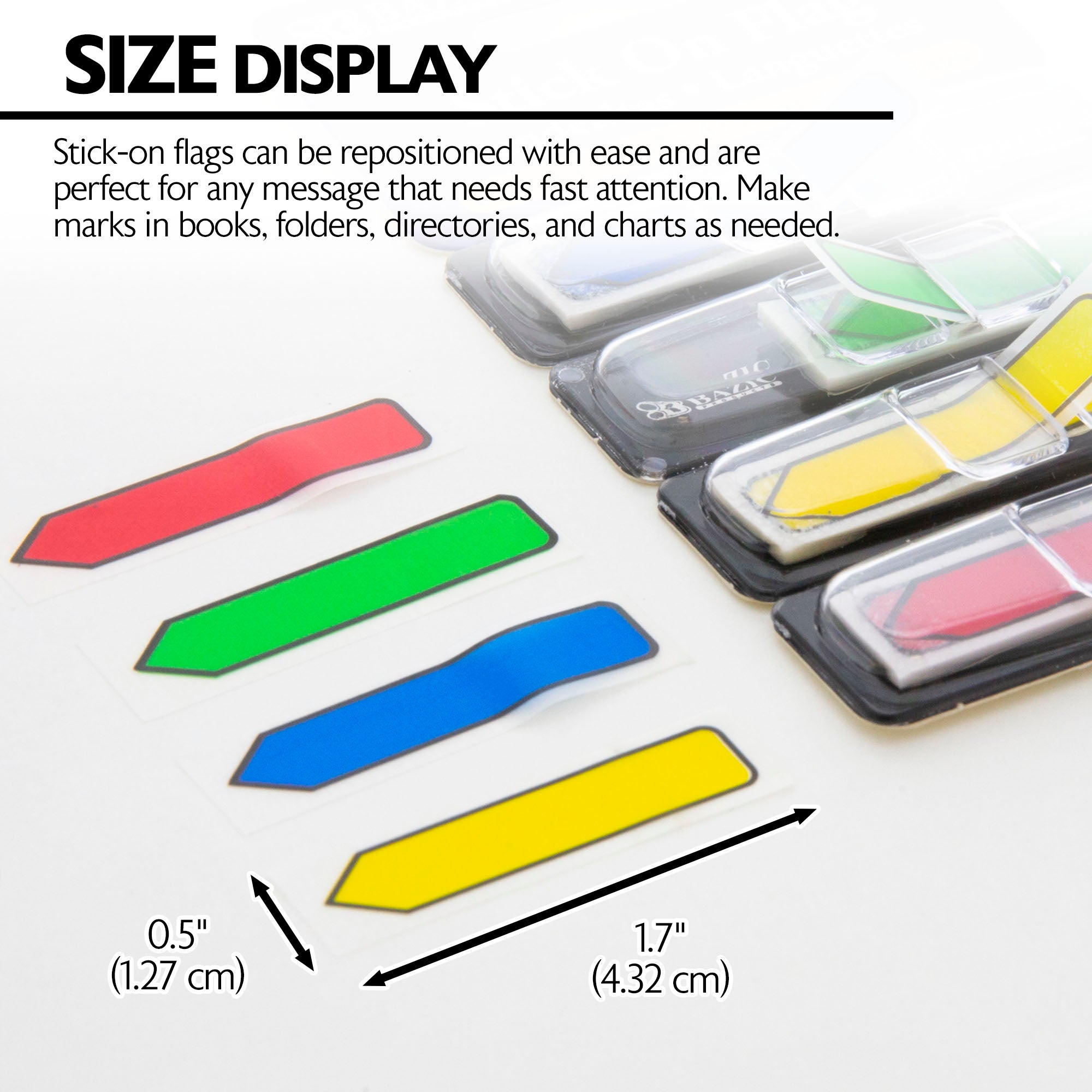 Flags Neon Color Printed Arrow Dispenser (4/Pack)