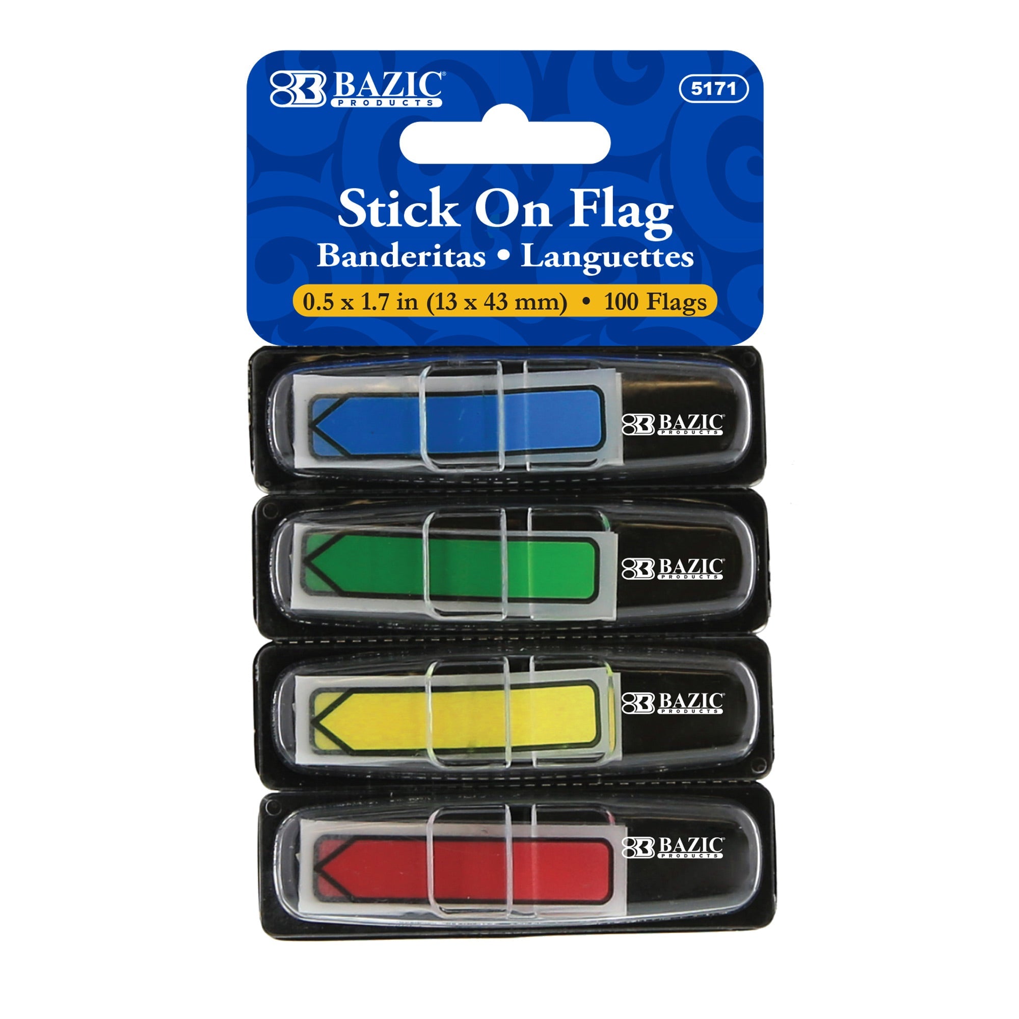 Flags Neon Color Printed Arrow Dispenser (4/Pack)