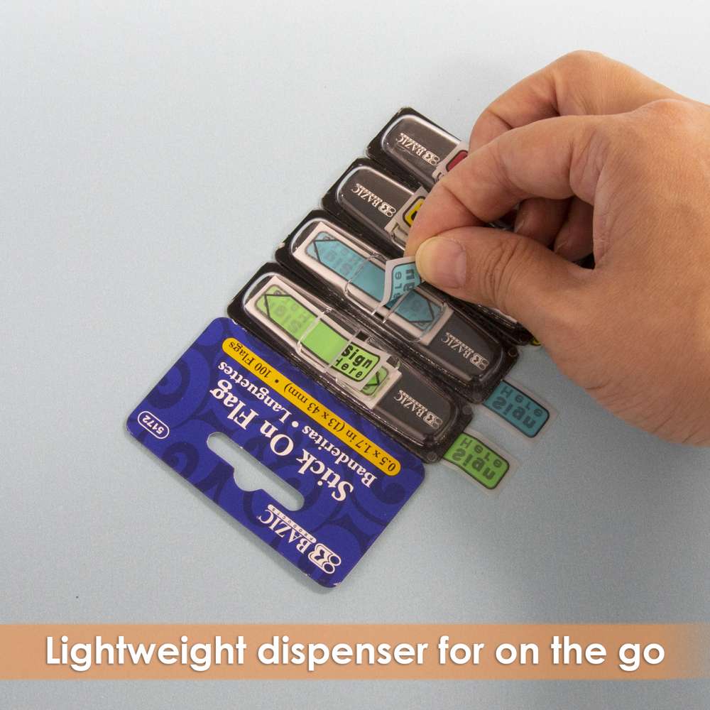 Flags Neon Color Printed Sign Here Dispenser