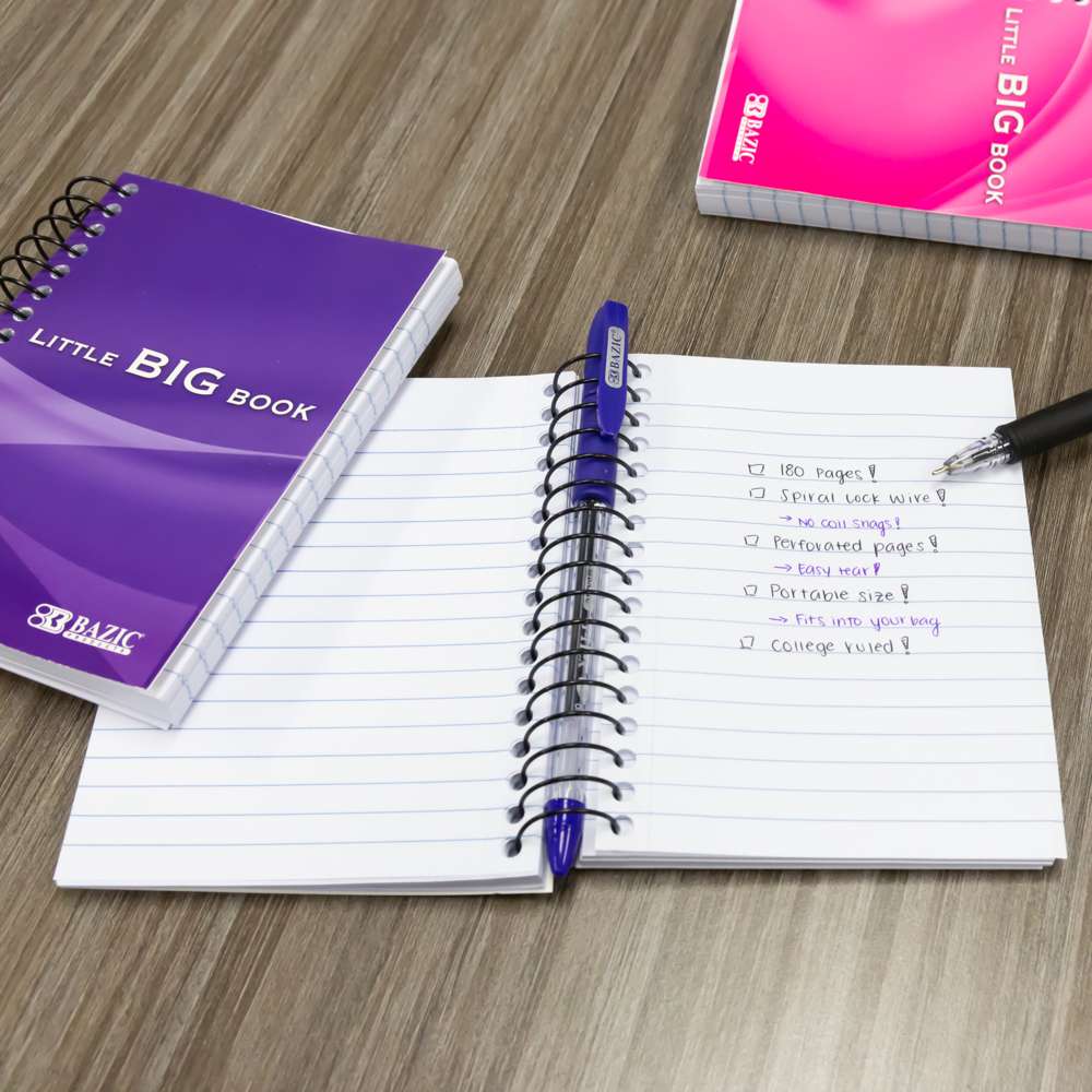 Spiral Fat Book 4" X 5.5" 180 Ct.