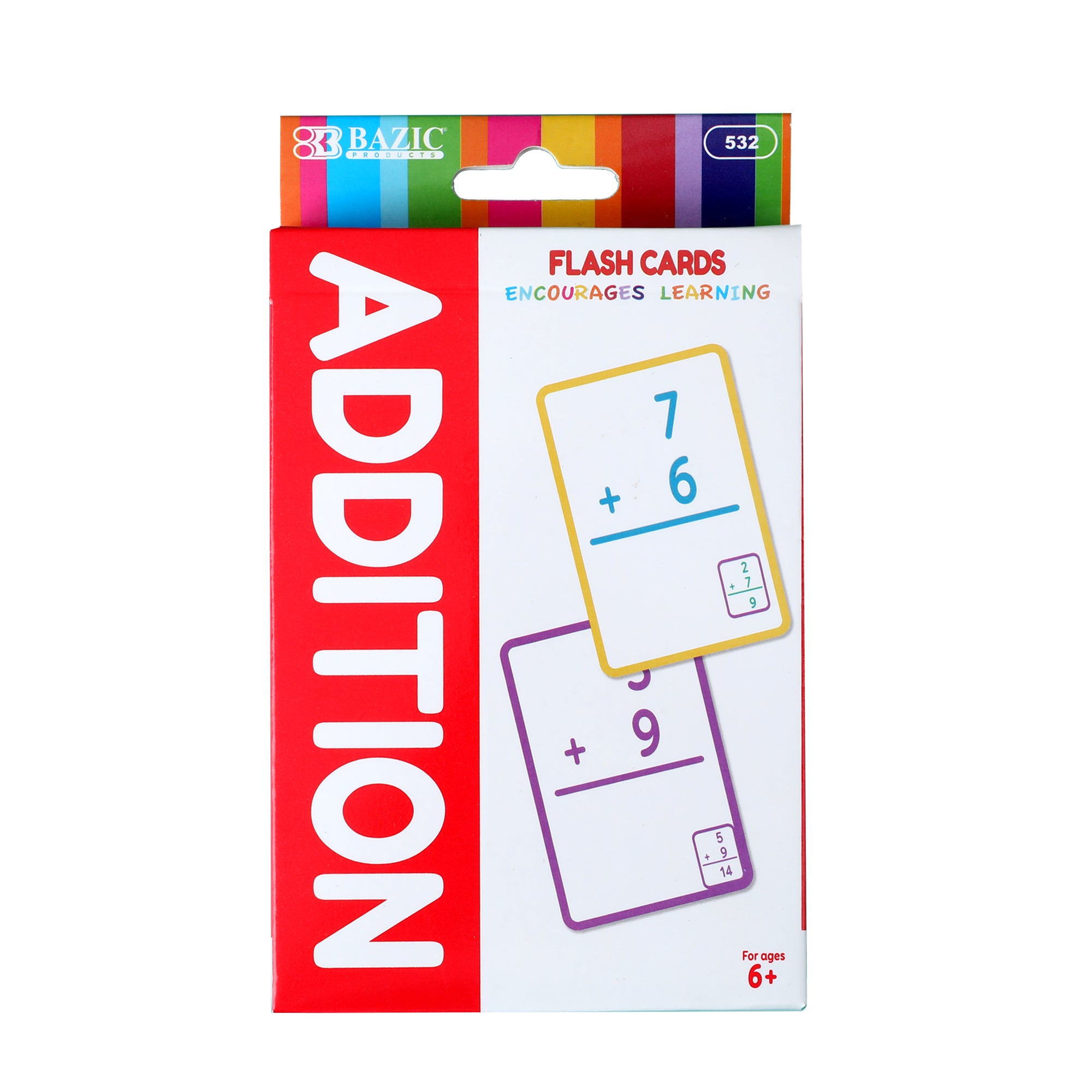 NUOBESTY 54-Piece Math Flash Cards - Addition Subtraction Number Cards For Kids Kindergarten