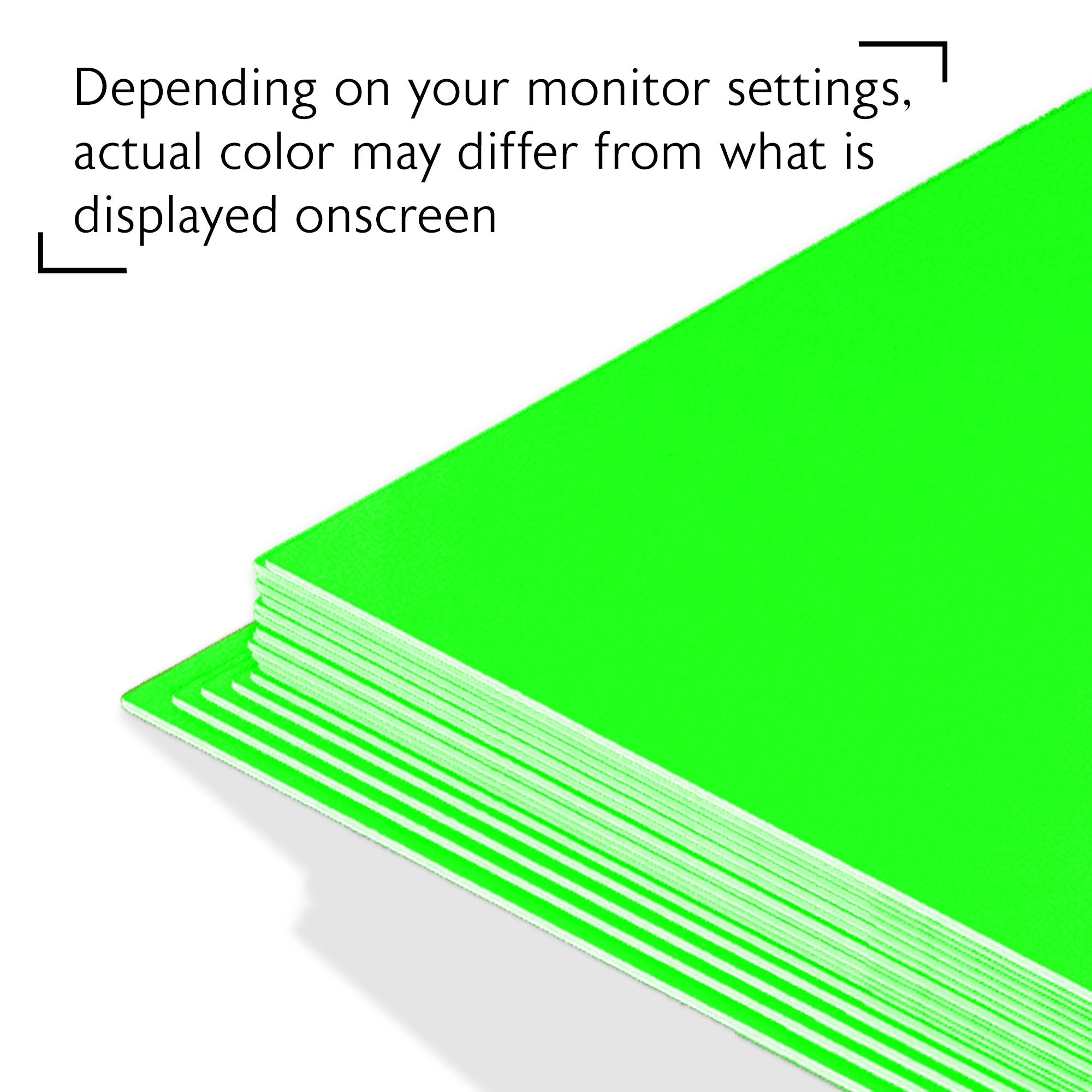 20" X 30" Fluorescent Green Foam Board (25 Unit/Case)