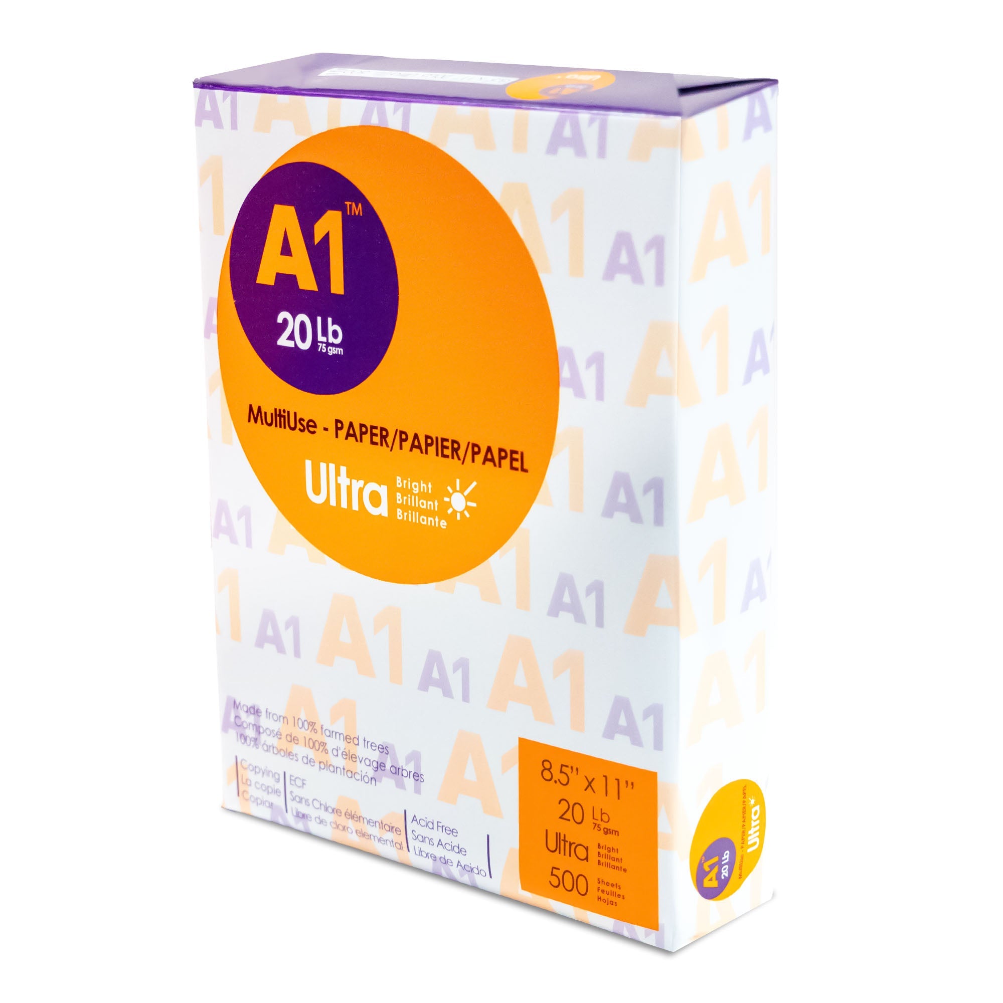 A1 ULTRA 8.5" X 11" White Copy Paper (500 Sheets/Ream)