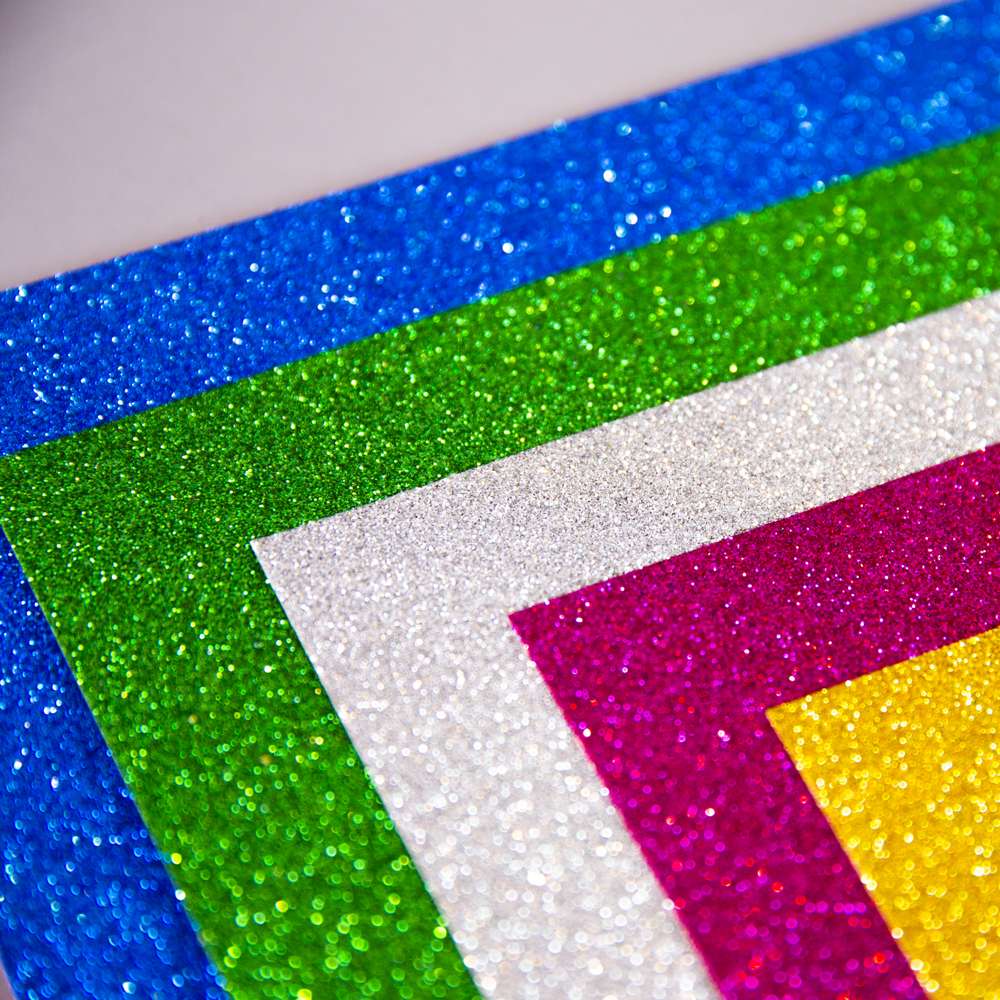 11" X 14" White Poster Board w/Glitter Frame (5/Pack)
