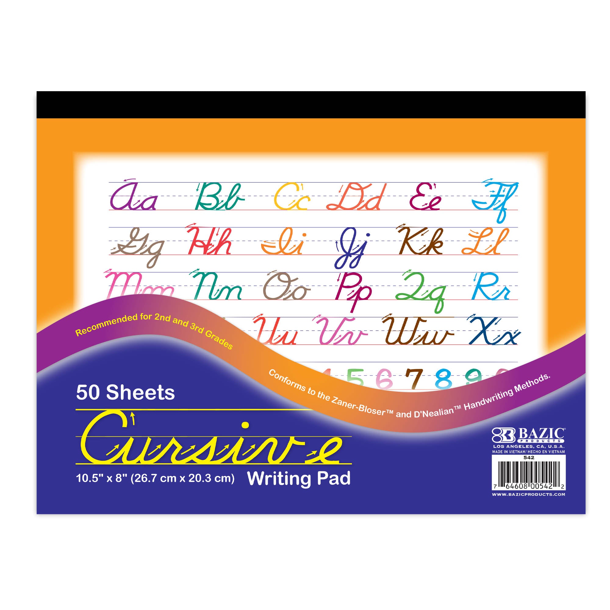 Cursive Writing Pad 10.5"X 8"(50 Ct.)