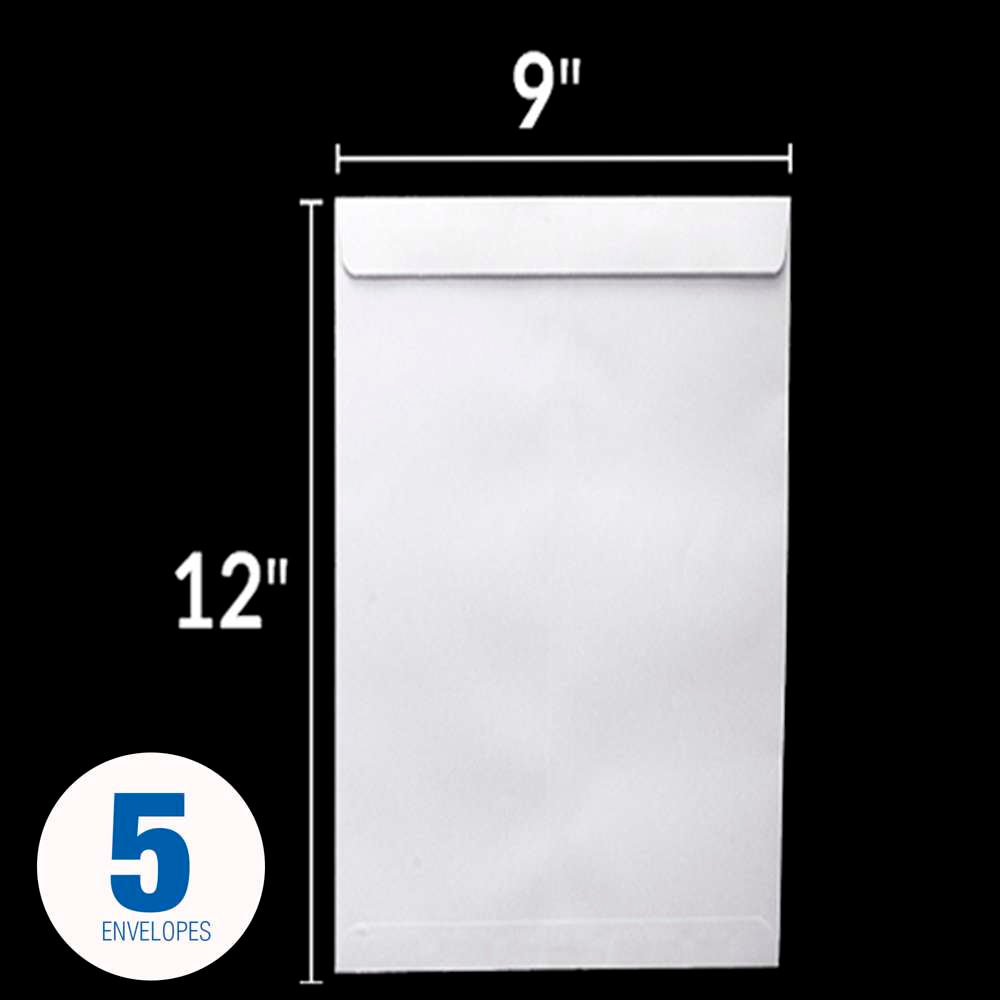 Self-Seal White Envelope 9" x 12" (5/Pack)