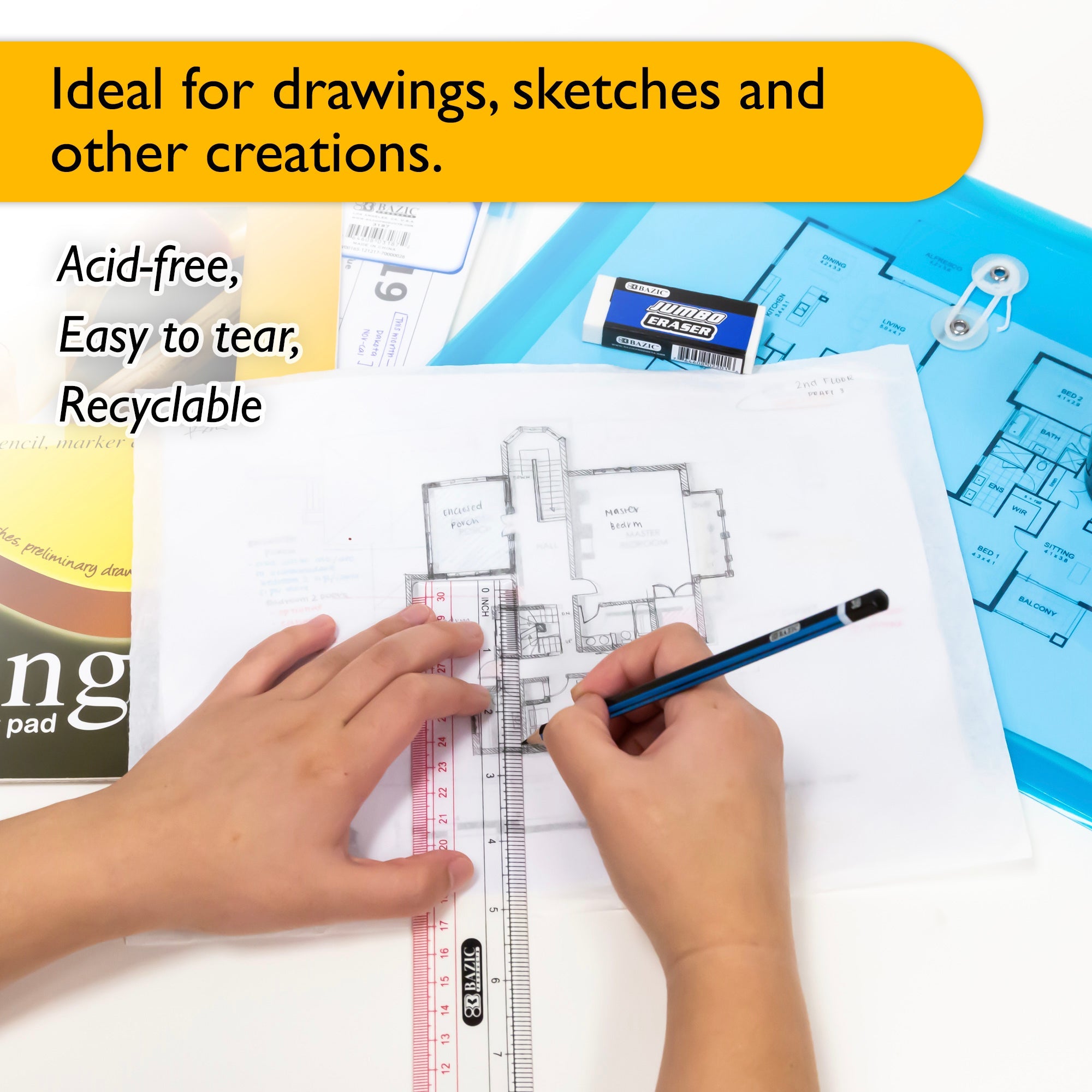 Tracing Paper Pad 9"X 12"(30 Ct.)