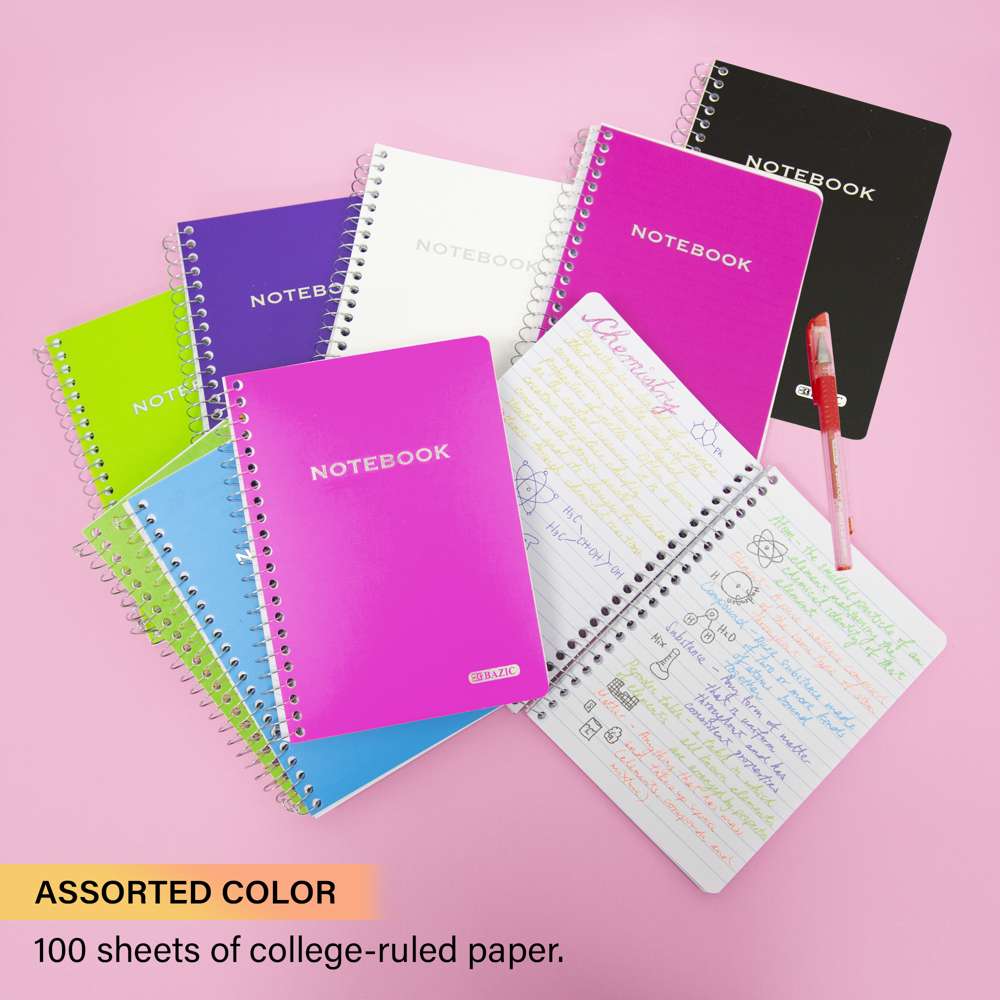 Notebook Spiral Poly Cover 5" X 7" 100 Ct.