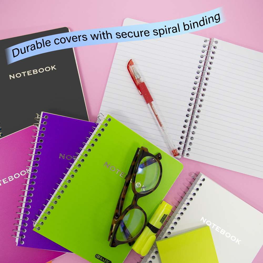 Notebook Spiral Poly Cover 5" X 7" 100 Ct.