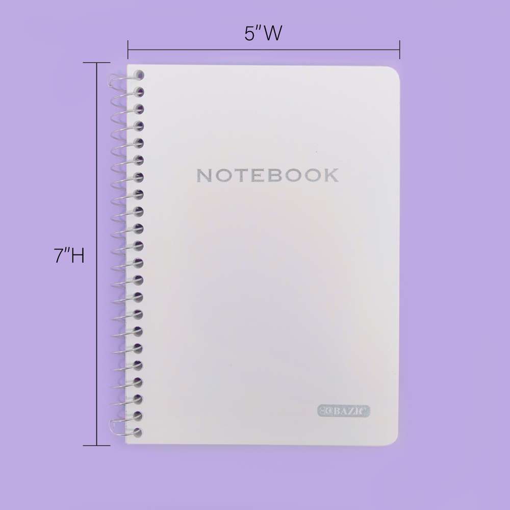 Notebook Spiral Poly Cover 5" X 7" 100 Ct.