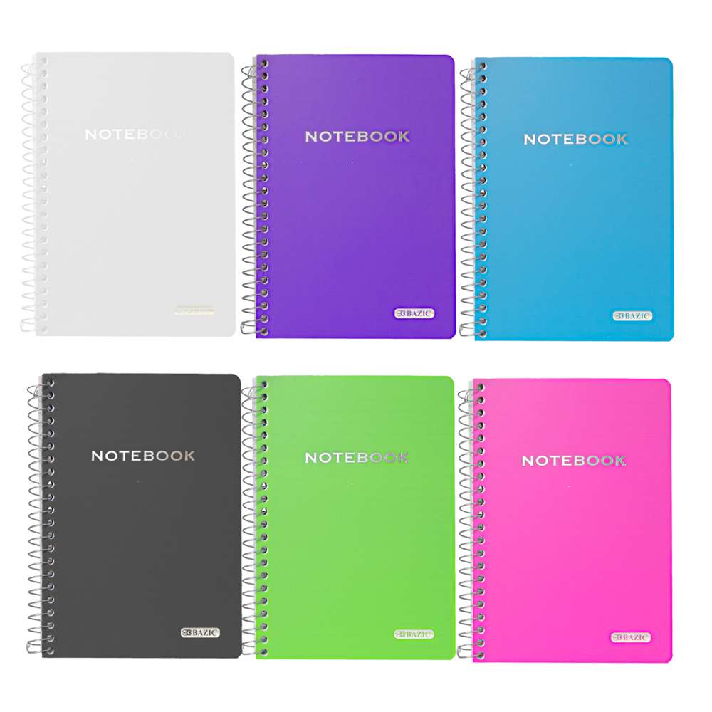 Notebook Spiral Poly Cover 5" X 7" 100 Ct.