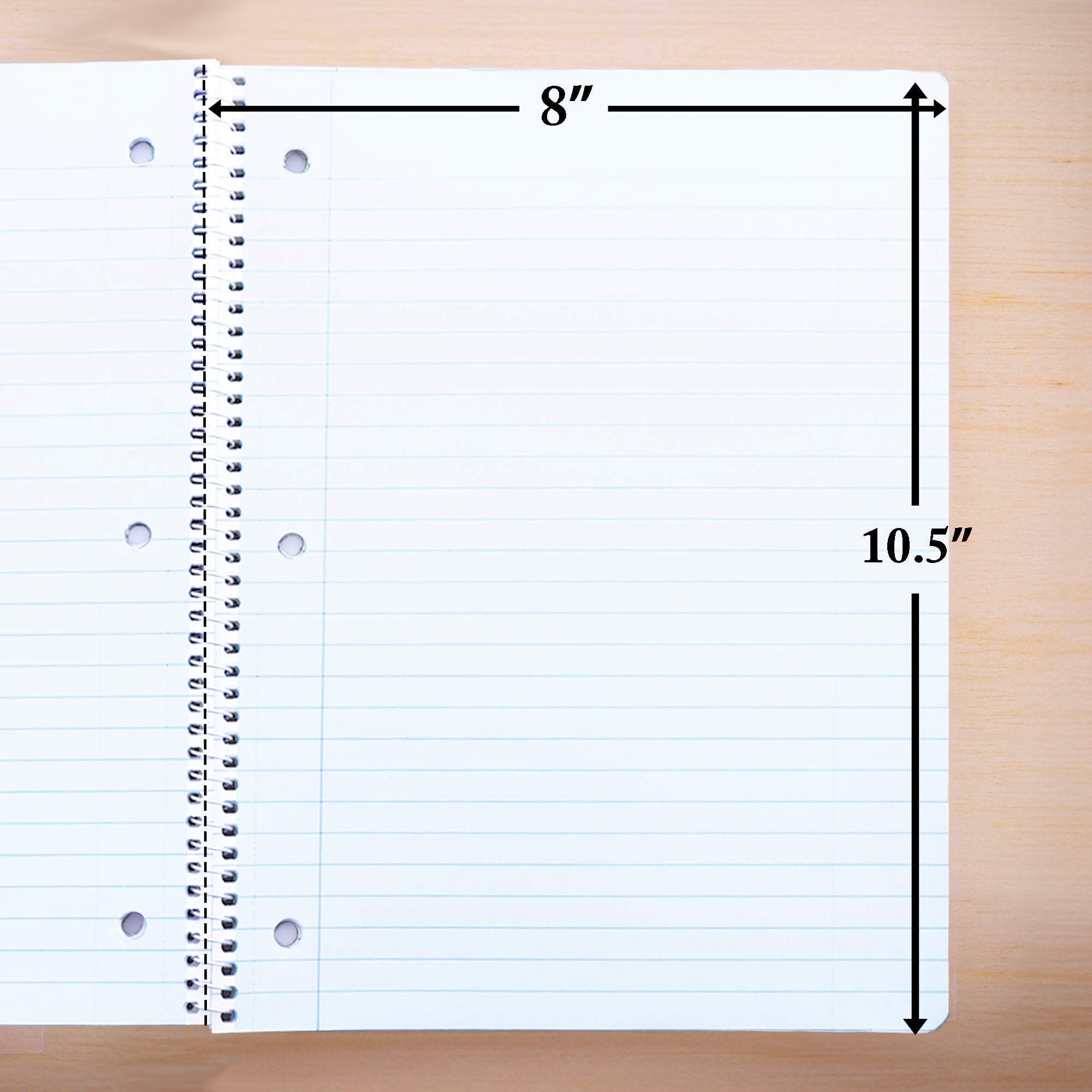 W/R 70 Ct. 1-Subject Pastel Spiral Notebook