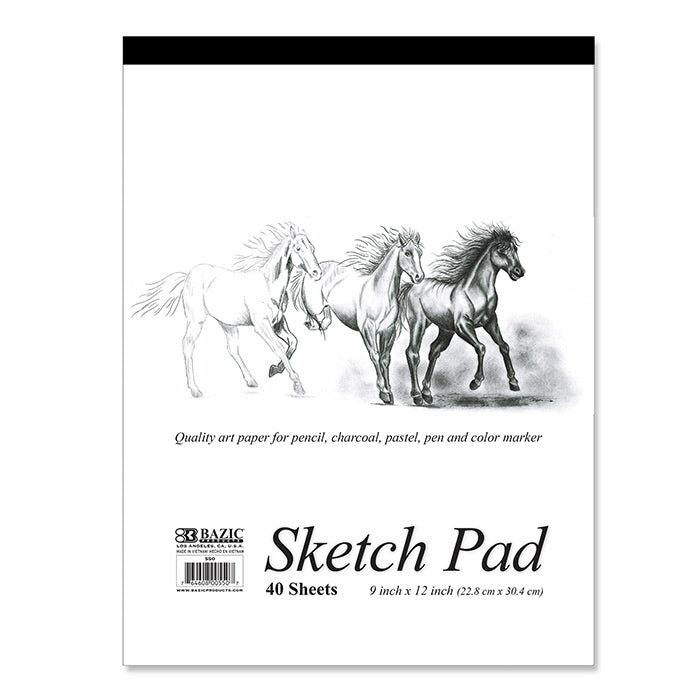 40 Ct. 9" X 12" Sketch Pad
