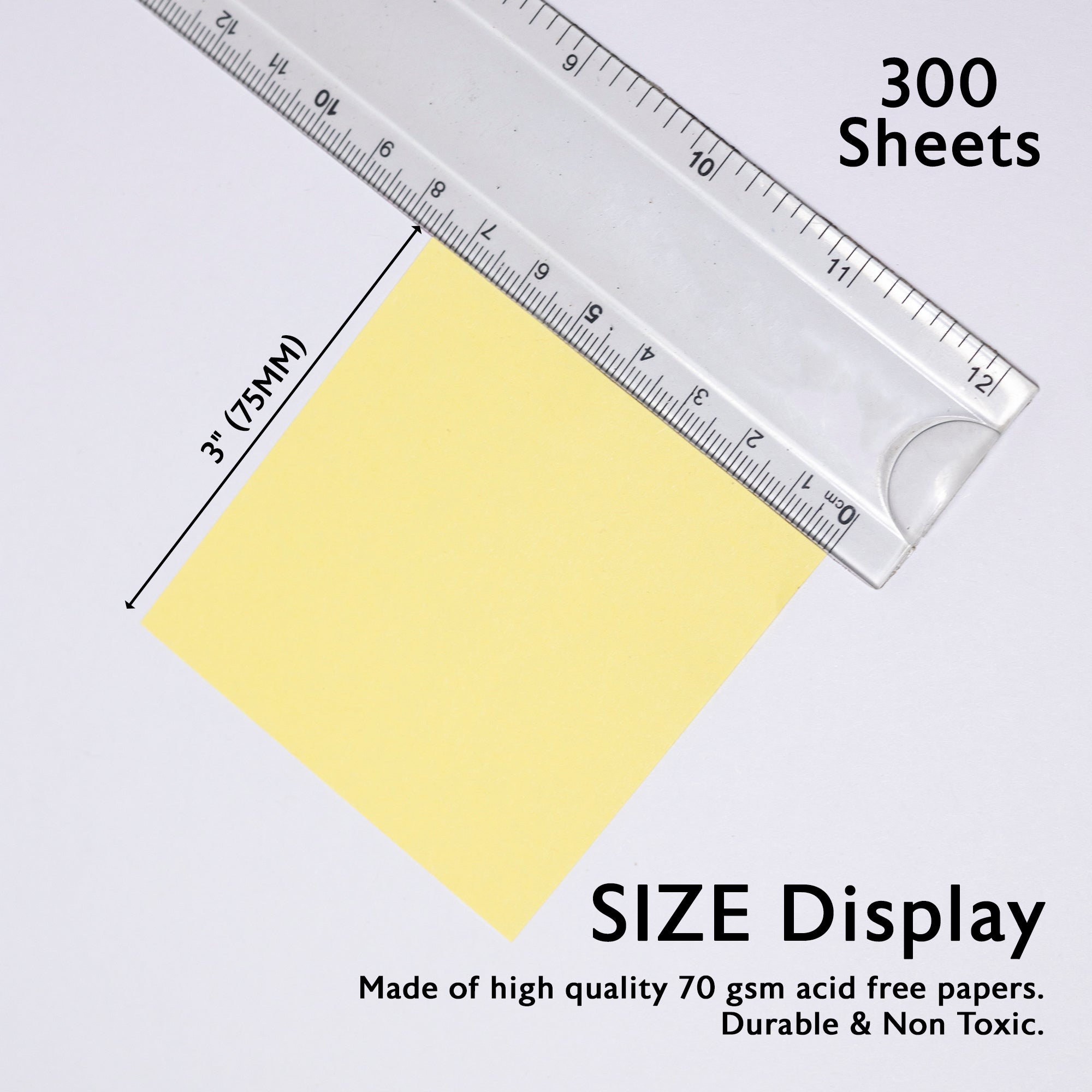 75mm X 75mm 300 Ct. Color Paper Cube w/ Tray