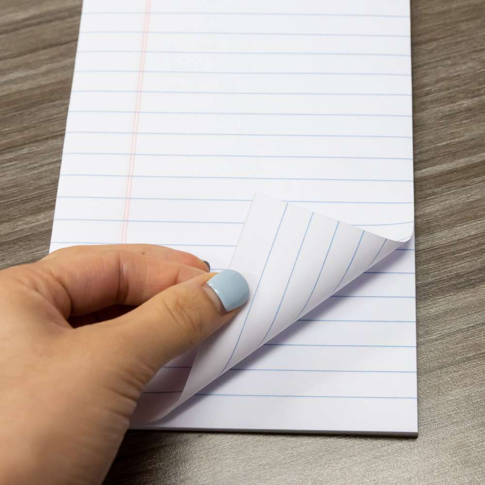 White Jr. Perforated Writing Pad 5" X 8" 50 Ct. (2/Pack)