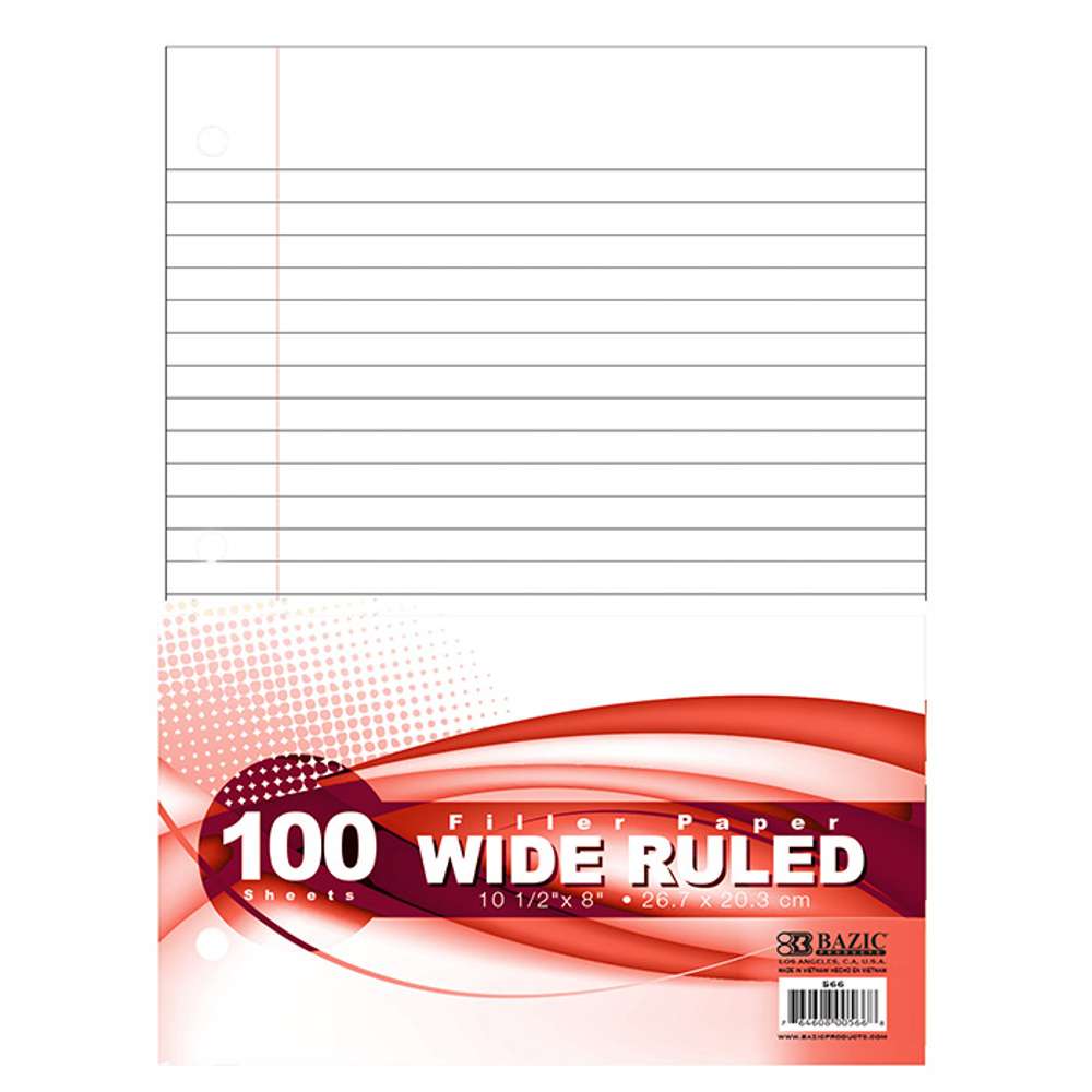 Filler Paper W/R 100 Ct.