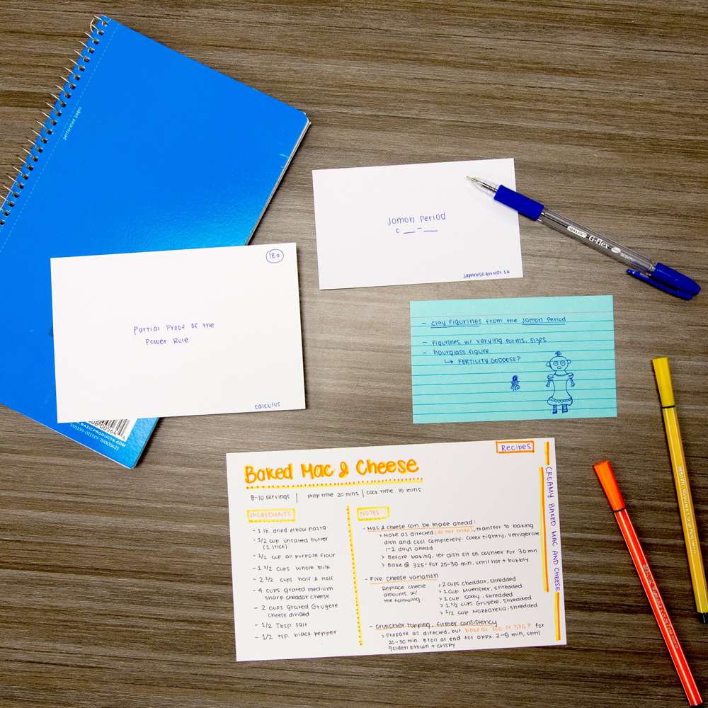 View Poly Ruled Index Card w/ Divider 3" x 5" 50 Ct.