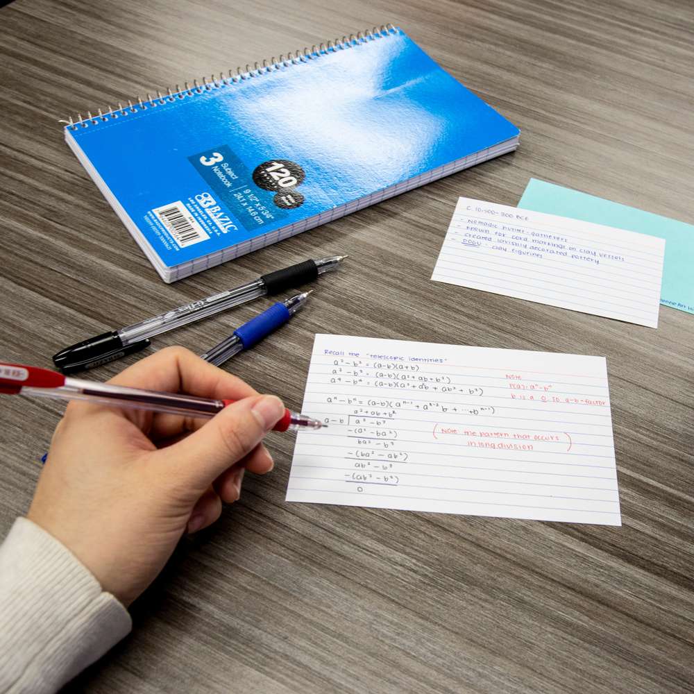 View Poly Ruled Index Card w/ Divider 3" x 5" 50 Ct.