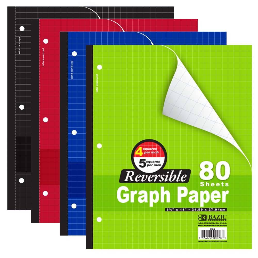 Notebook Reversible 4"/5" Quad Ruled 8.5" X 11" 80 Ct.