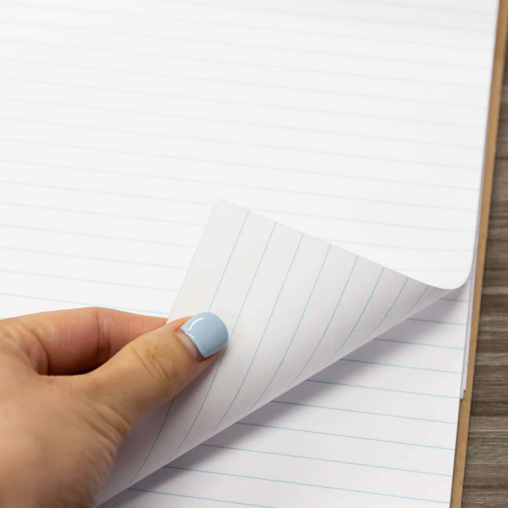 White Perforated Writing Pad 8.5" X 11.75" 50 Ct.