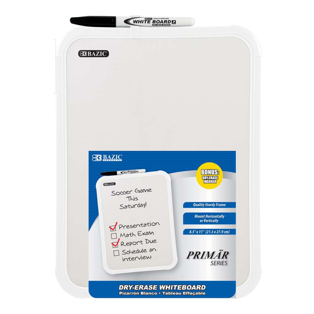 8.5" X 11" Dry Erase Board w/ Marker