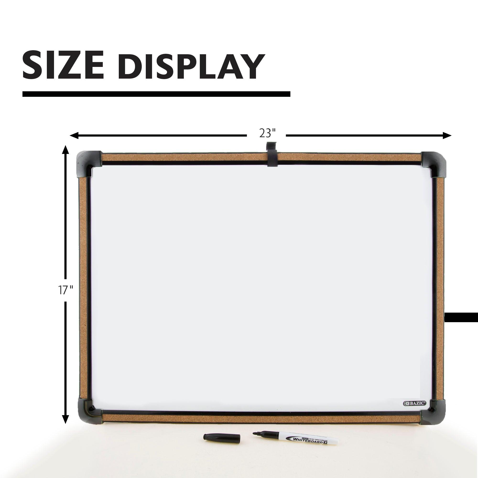 Cork Framed Magnetic Dry Erase Board 17" X 23"