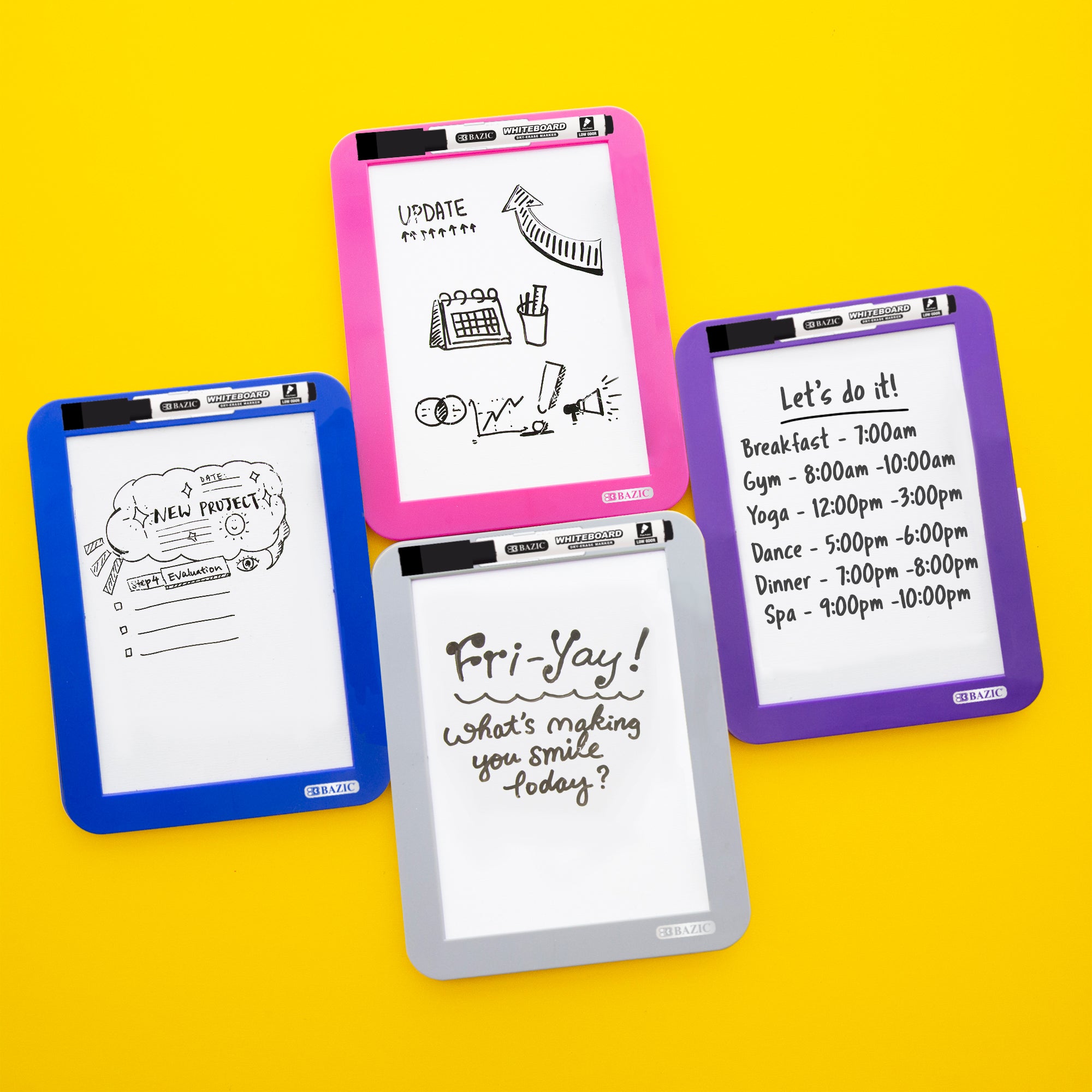 Magnetic Locker Dry Erase Board 5" X 7" w/ Marker