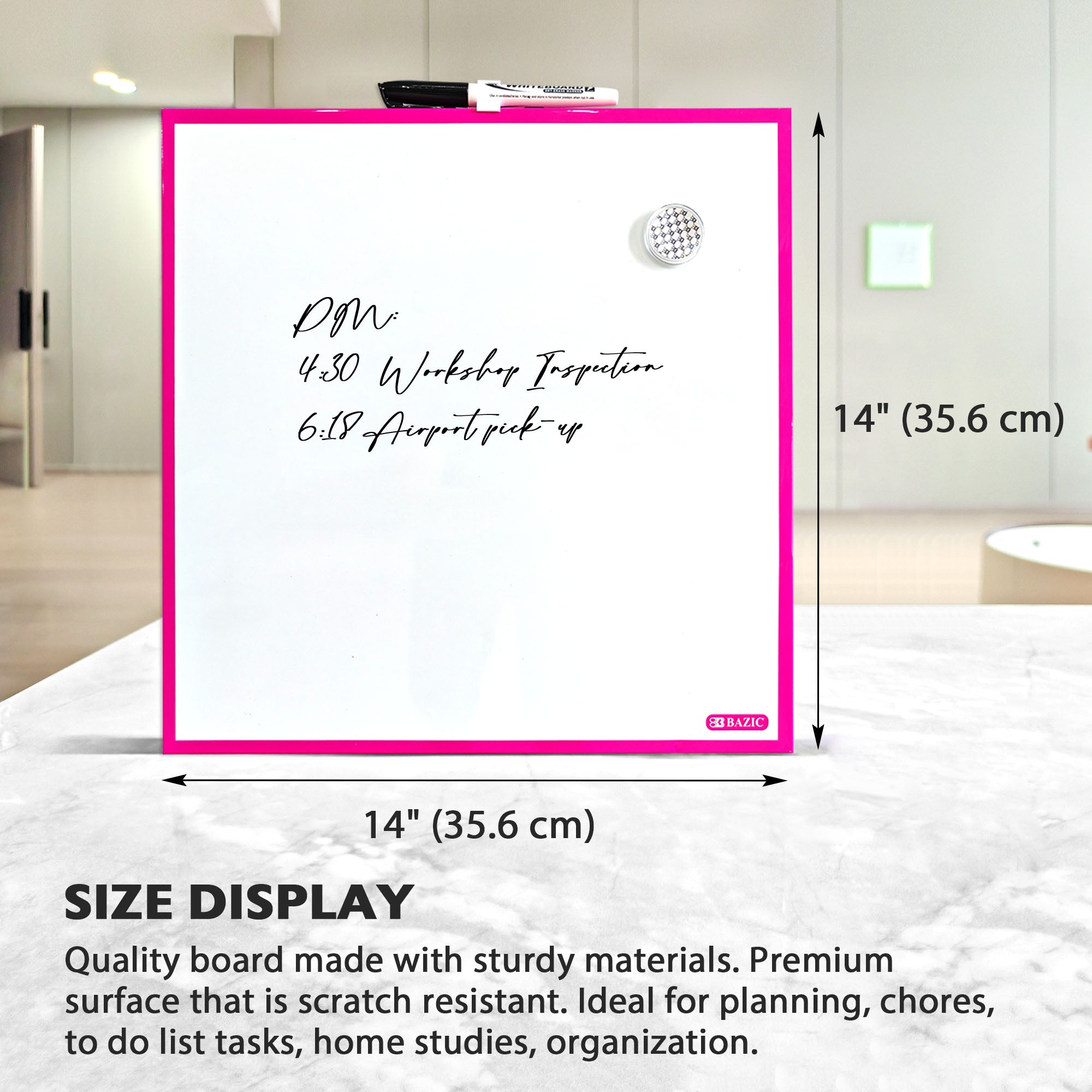 Magnetic Dry Erase Tile 14" x 14"