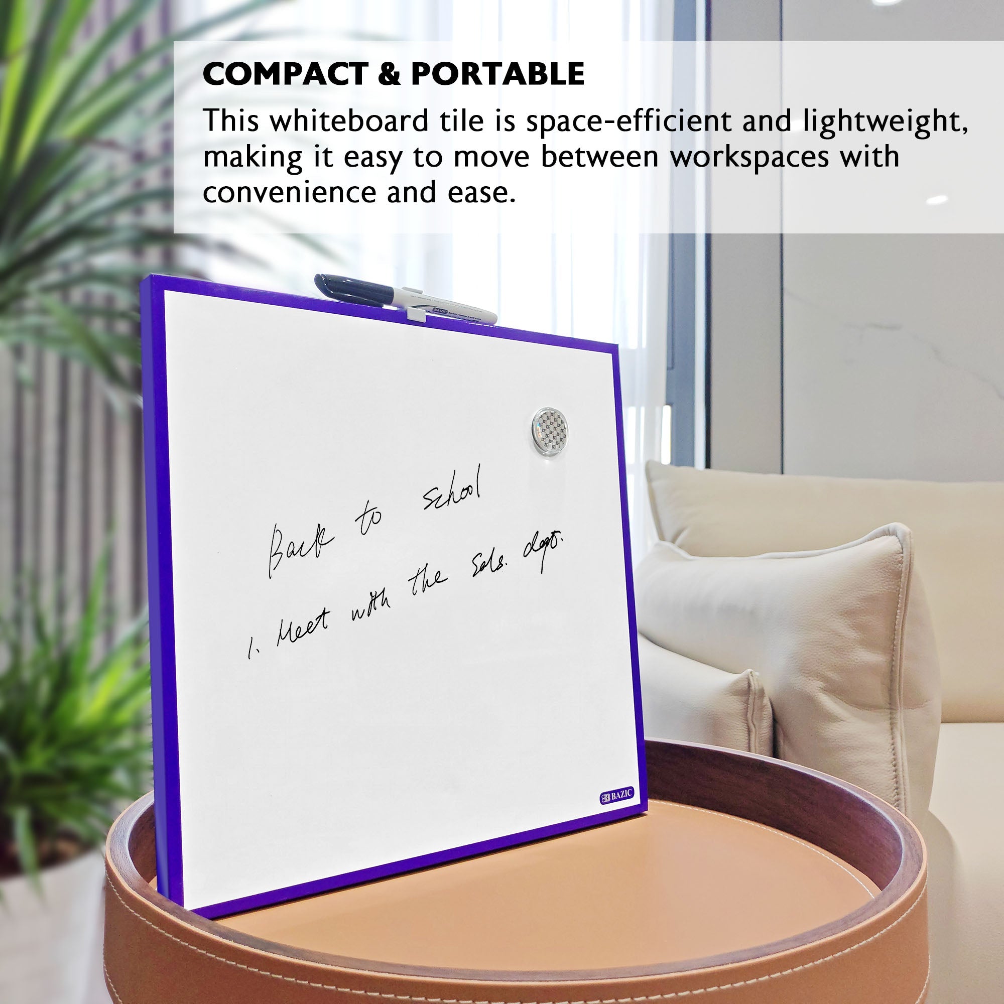 Magnetic Dry Erase Tile 14" x 14"