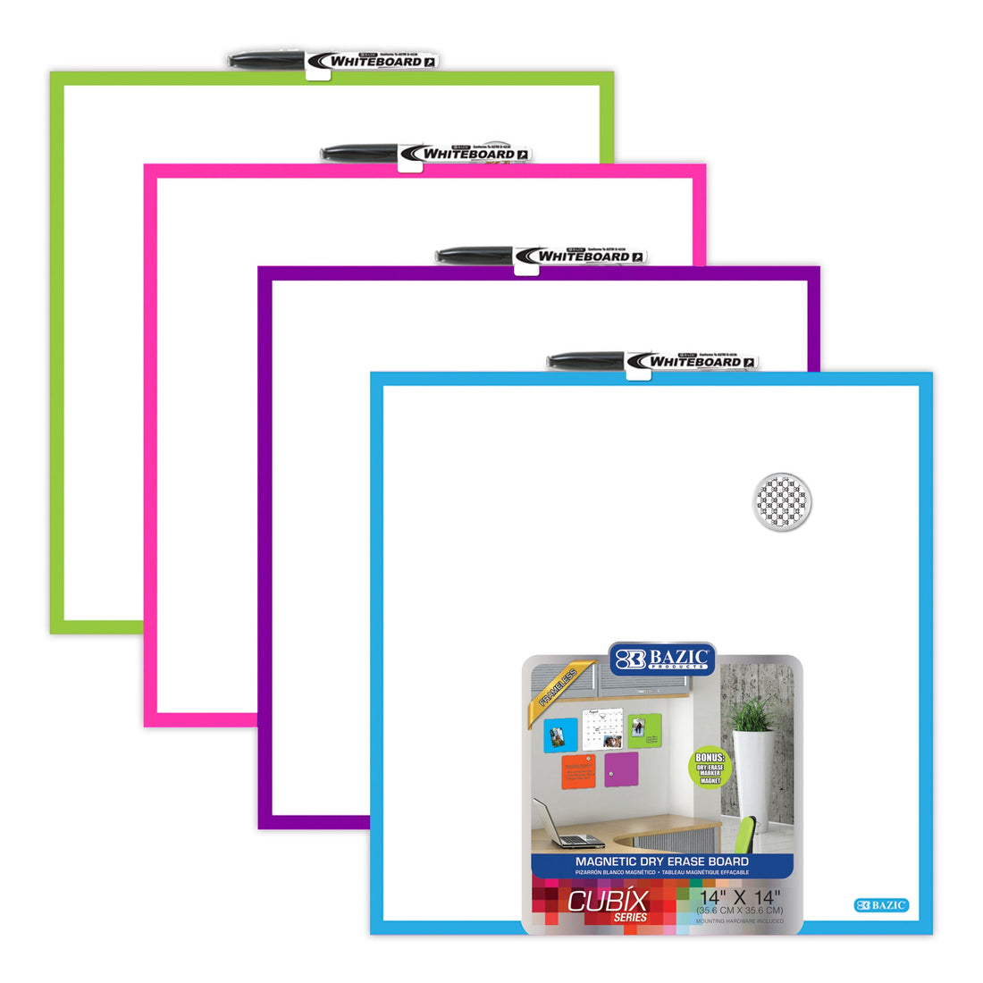 14" x 14" CUBIX Magnetic Dry Erase Tile