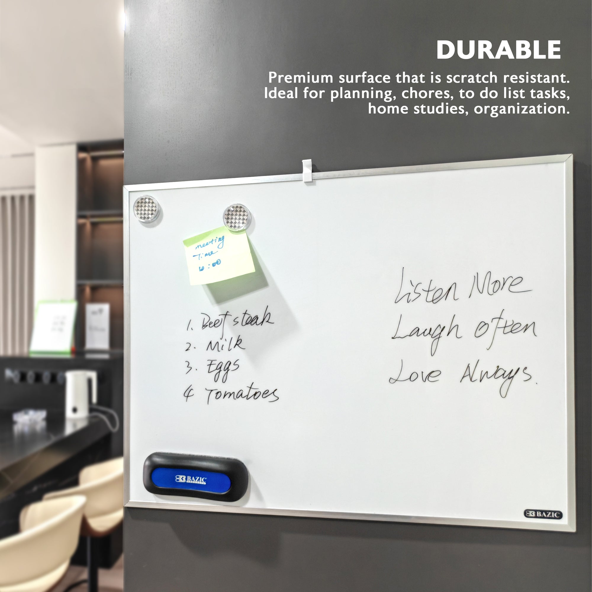 Aluminium Framed Magnetic Dry Erase Board 16" X 20"