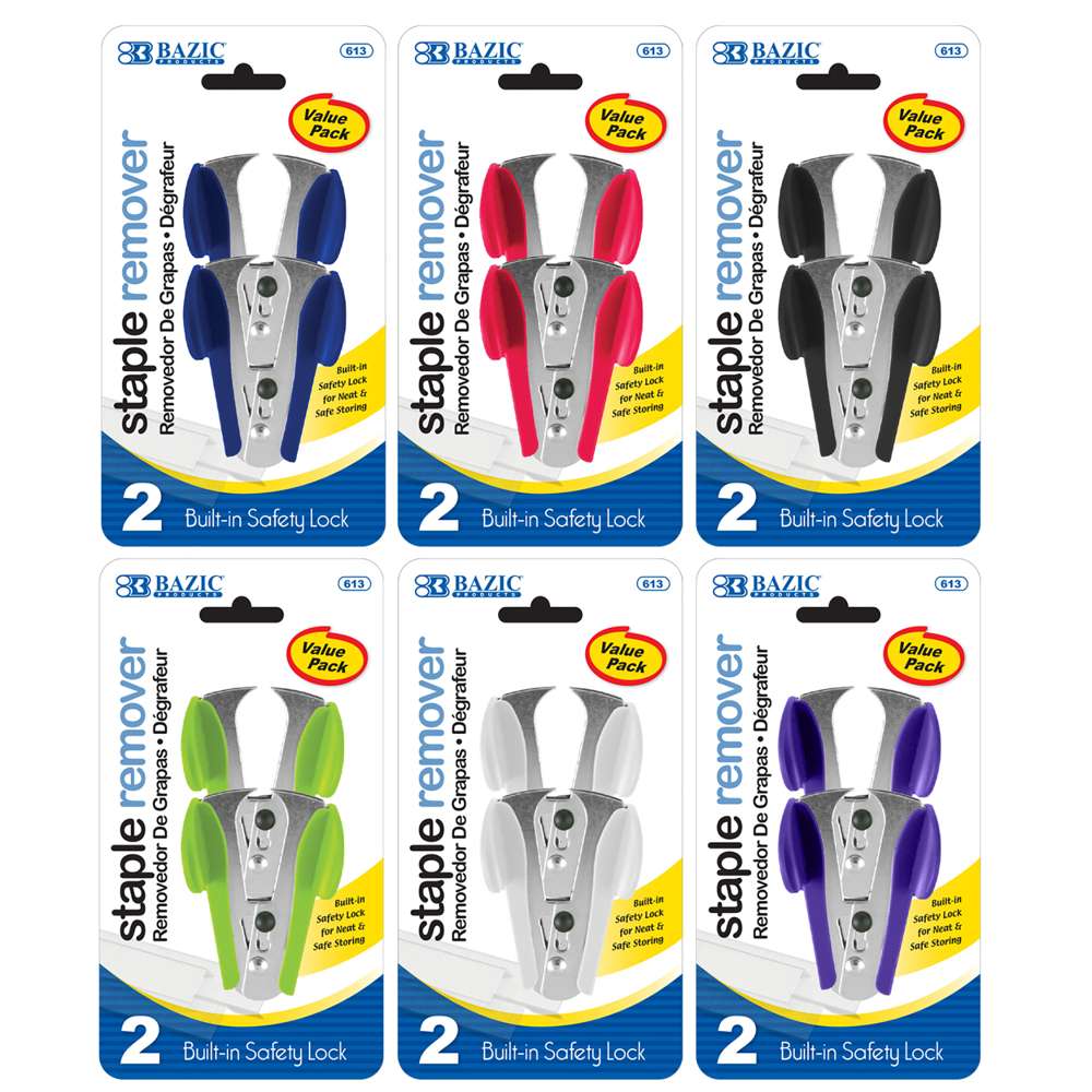Staples Remover Claw Style w/ Safety Lock (2/Pack)