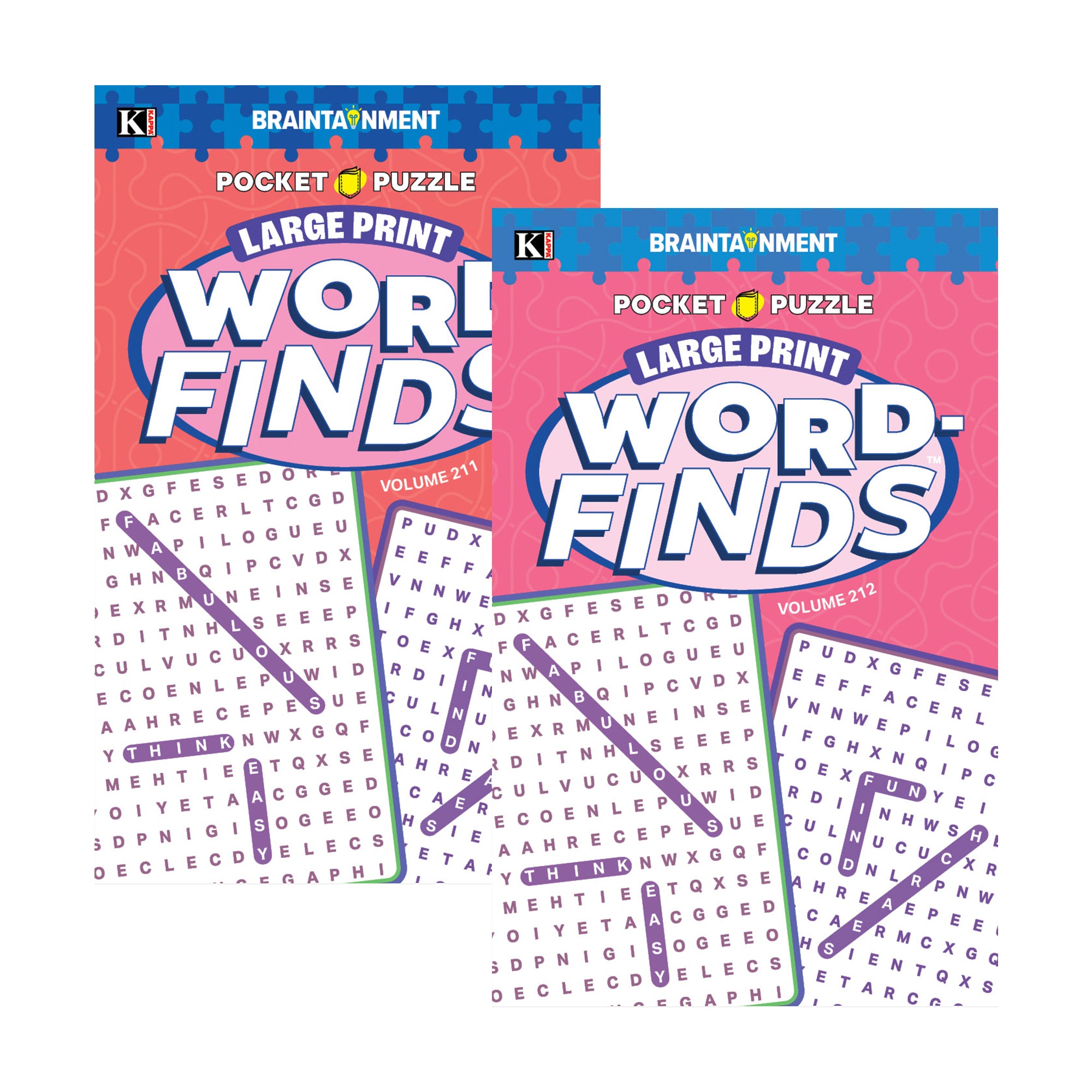 KAPPA Pocket Puzzle Word Finds Large Print - Digest Size
