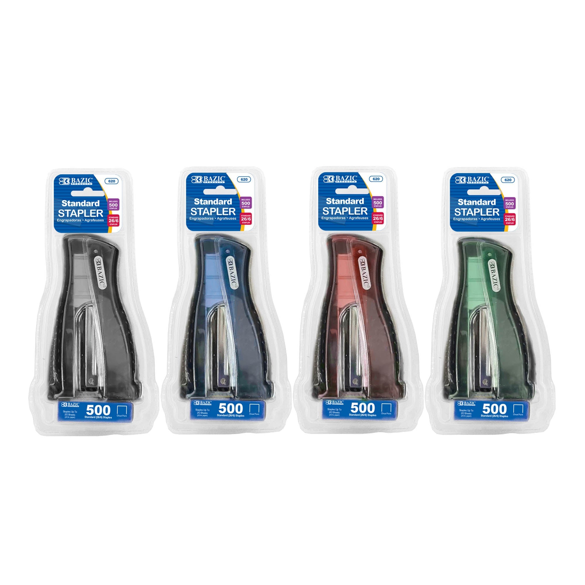 Standard Stand-Up Stapler Compact (26/6) w/ 500 Ct. Staples