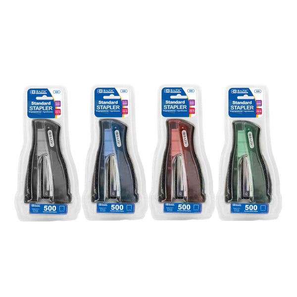 Compact Stand-Up Standard (26/6) Stapler w/ 500 Ct. Staples