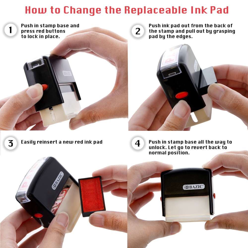 Received Self Inking Rubber Stamp (Red Ink)