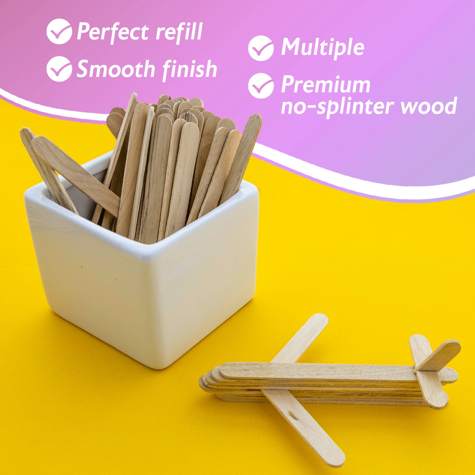 Natural Craft Stick (100/Pack)