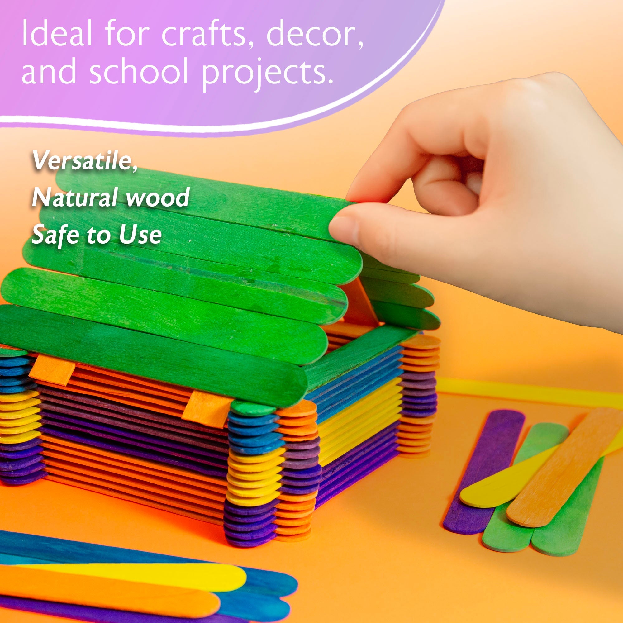 Jumbo Colored Craft Stick (50/Pack)