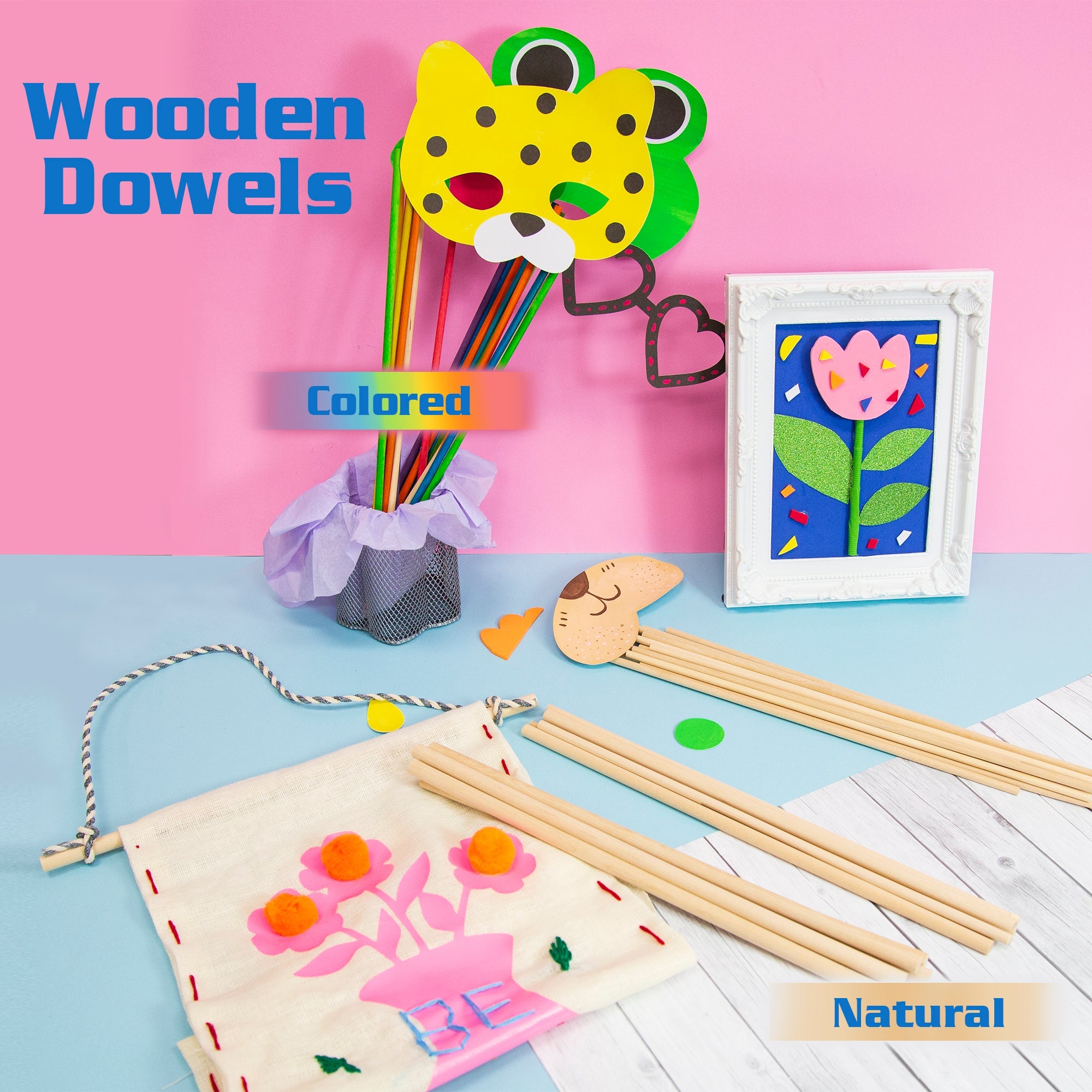 Wooden Dowel Round Natural 3/16" x 12" (20/Bag)