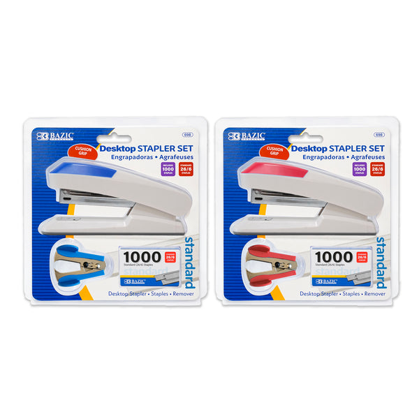 Comfort Grip Desktop Stapler Set