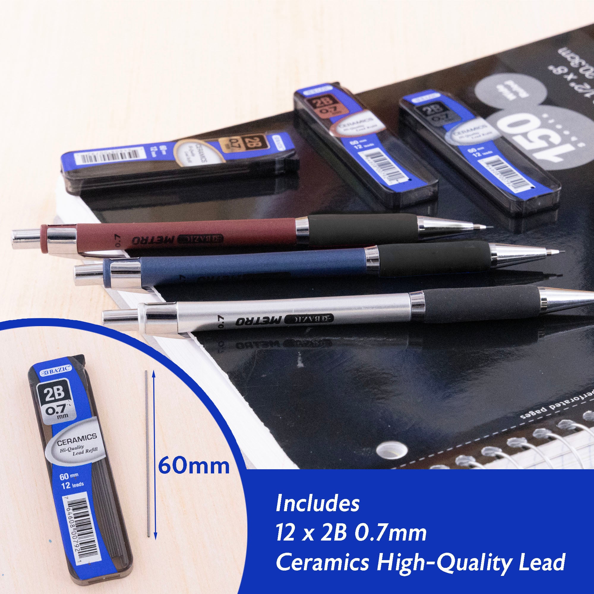 0.7 mm Metro Mechanical Pencil w/ Ceramics Lead