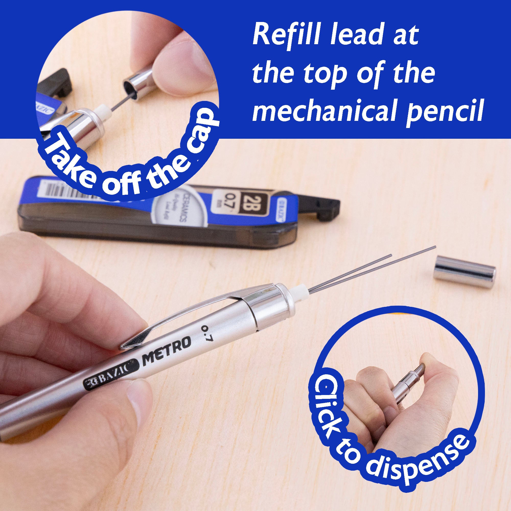 0.7 mm Metro Mechanical Pencil w/ Ceramics Lead